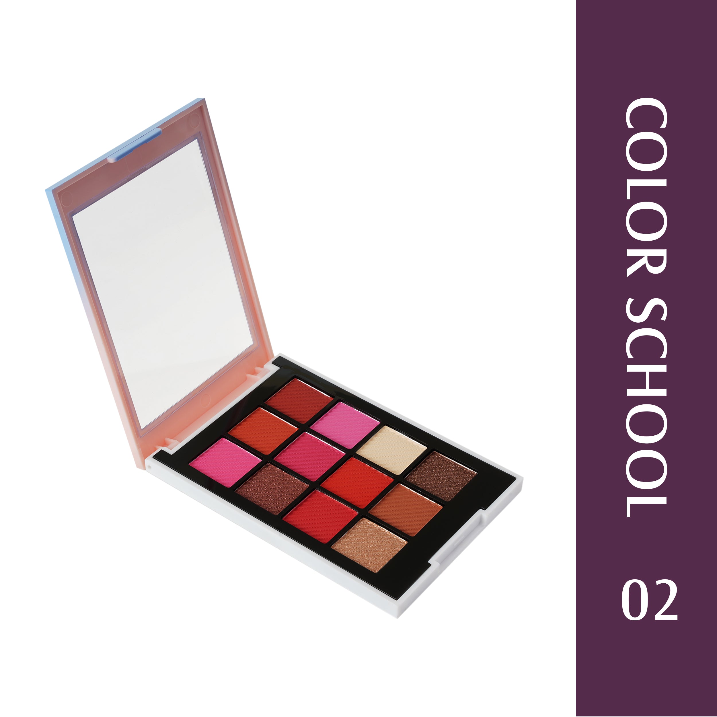 Glam21 Color School Eyeshadow Palette 12 Versatile Colors Long-Staying|Sparkles & Matte 10 g (Shade-02)