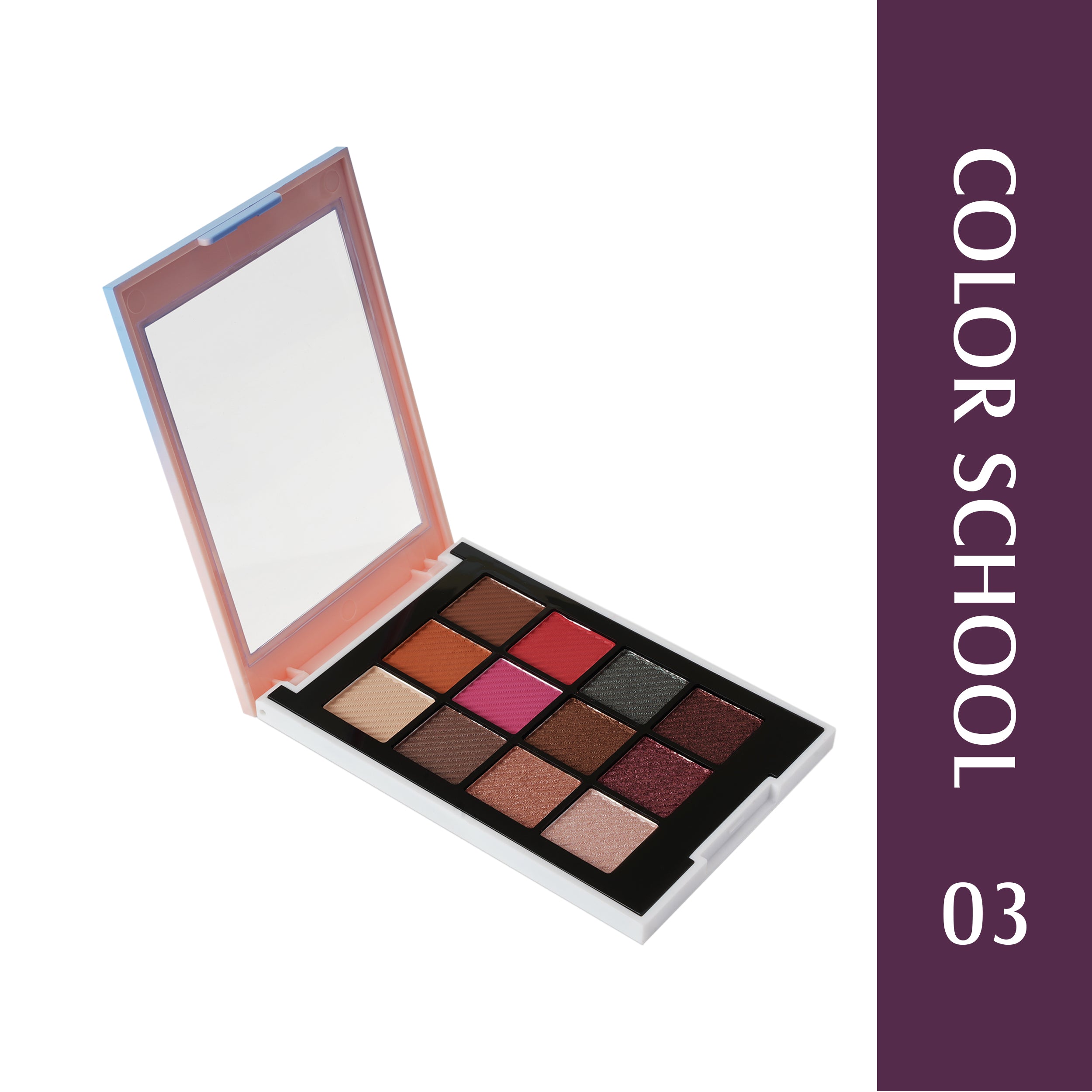 Glam21 Color School Eyeshadow Palette 12 Versatile Colors Long-Staying|Sparkles & Matte 10 g (Shade-03)