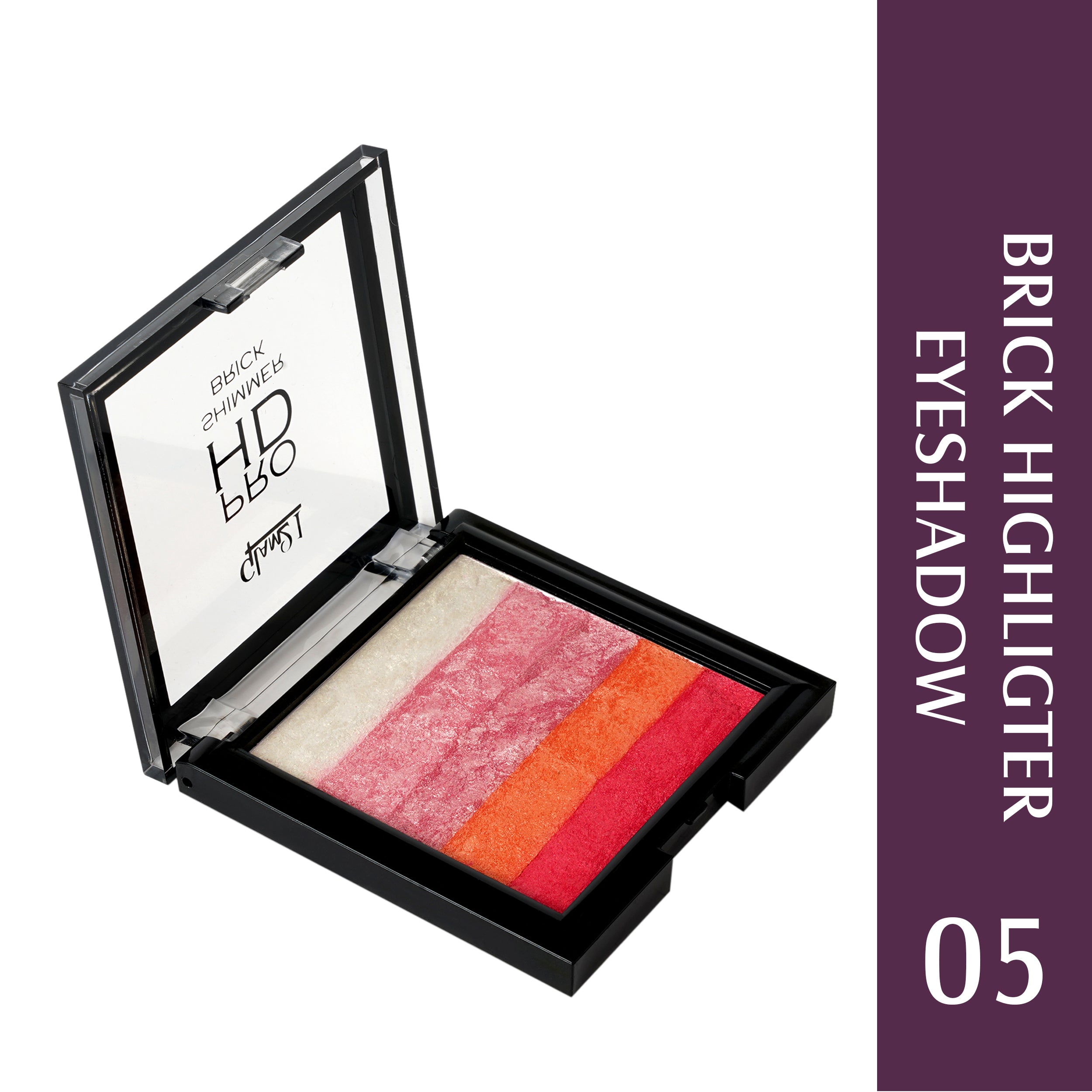 Glam21 Brick Eyeshadow Palette Long-Lasting| Shimmery Finish 5 Highly Pigmented Shades 7.5 g (Shade-05)