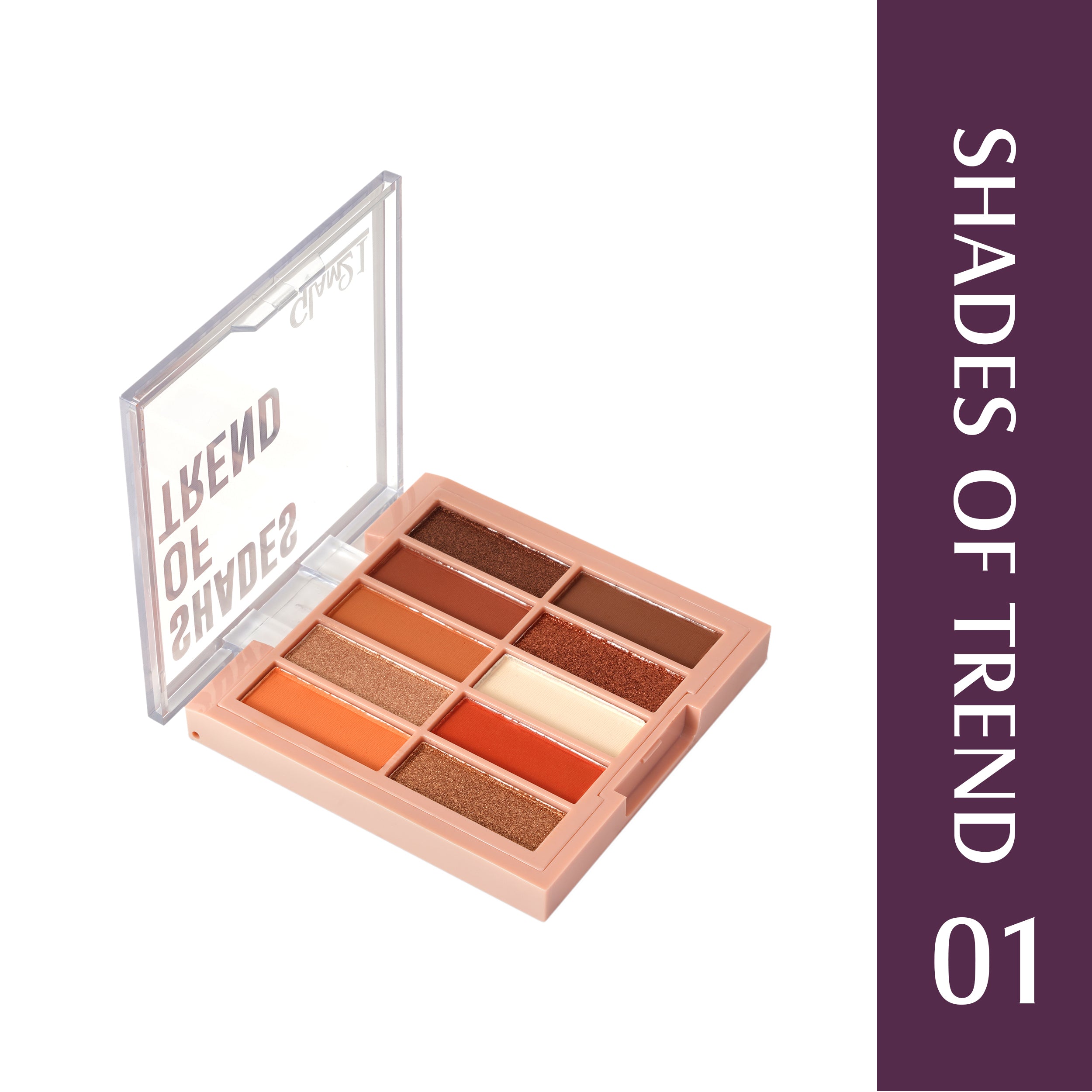 Glam21 Shades of Trend Eyeshadow Palette 10 Highly Pigmented Shades Shimmery Finish, 12gm Shade -01