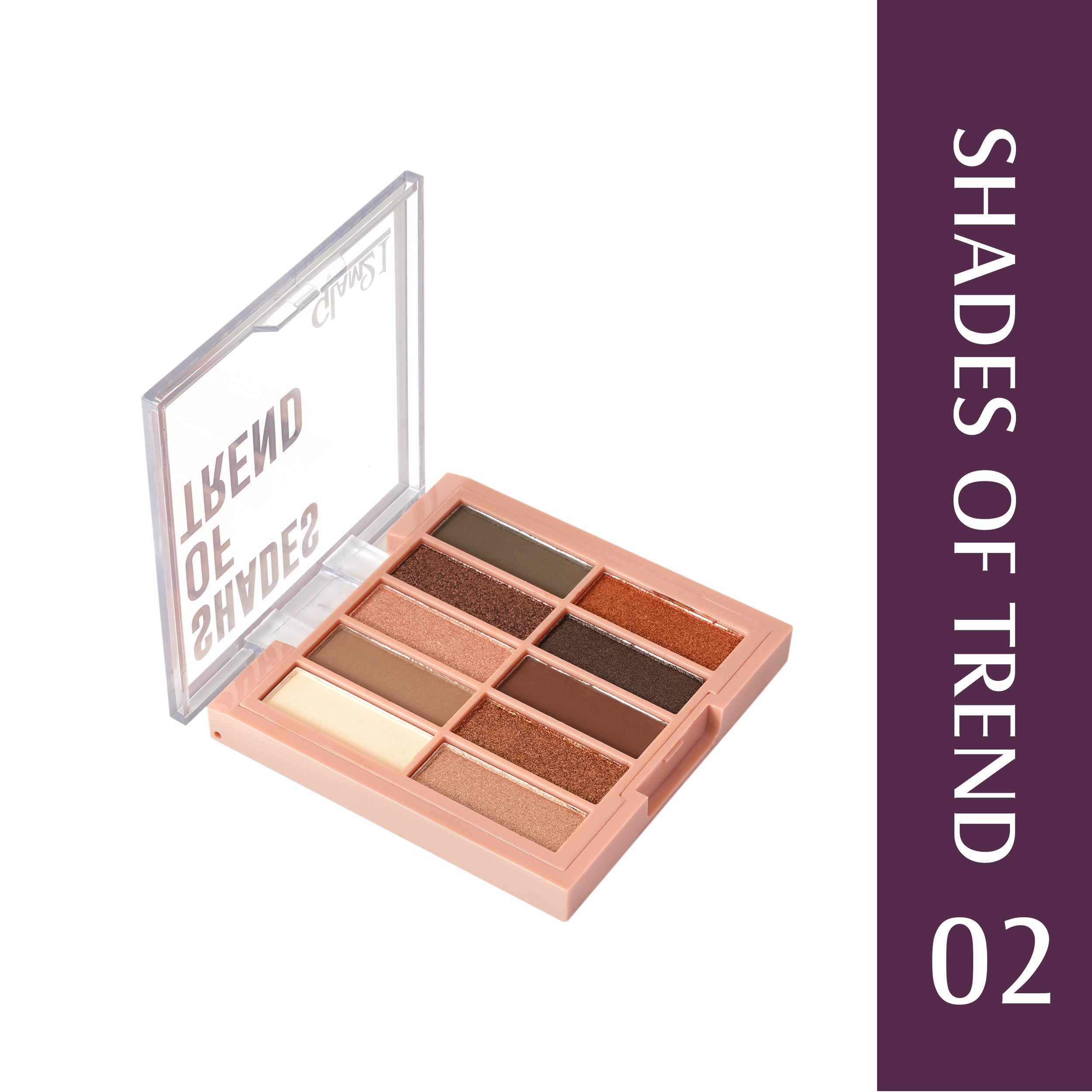 Glam21 Shades of Trend Eyeshadow Palette 10 Highly Pigmented Shades Shimmery Finish, 12gm Shade -02