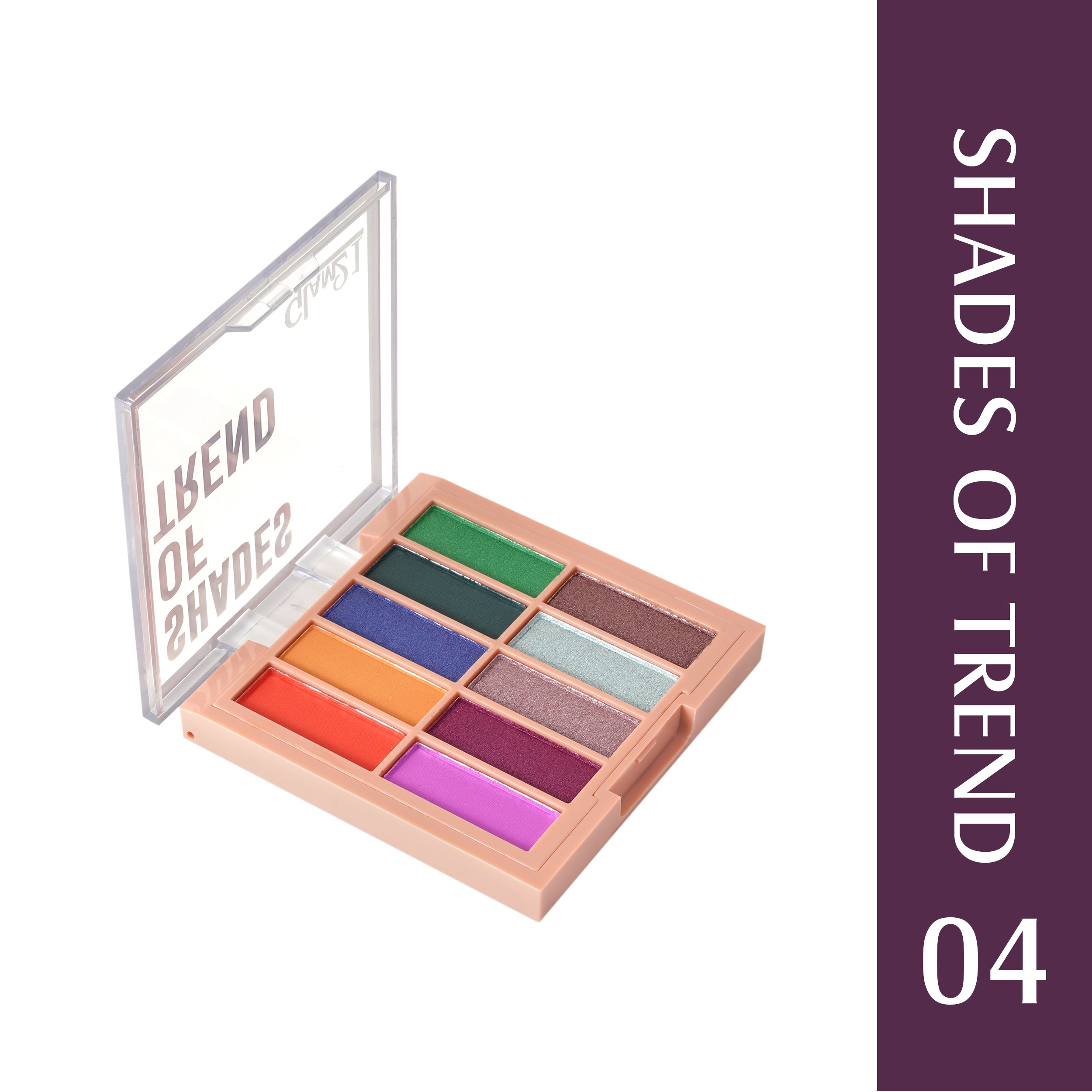 Glam21 Shades of Trend Eyeshadow Palette 10 Highly Pigmented Shades Shimmery Finish, 12gm Shade -04