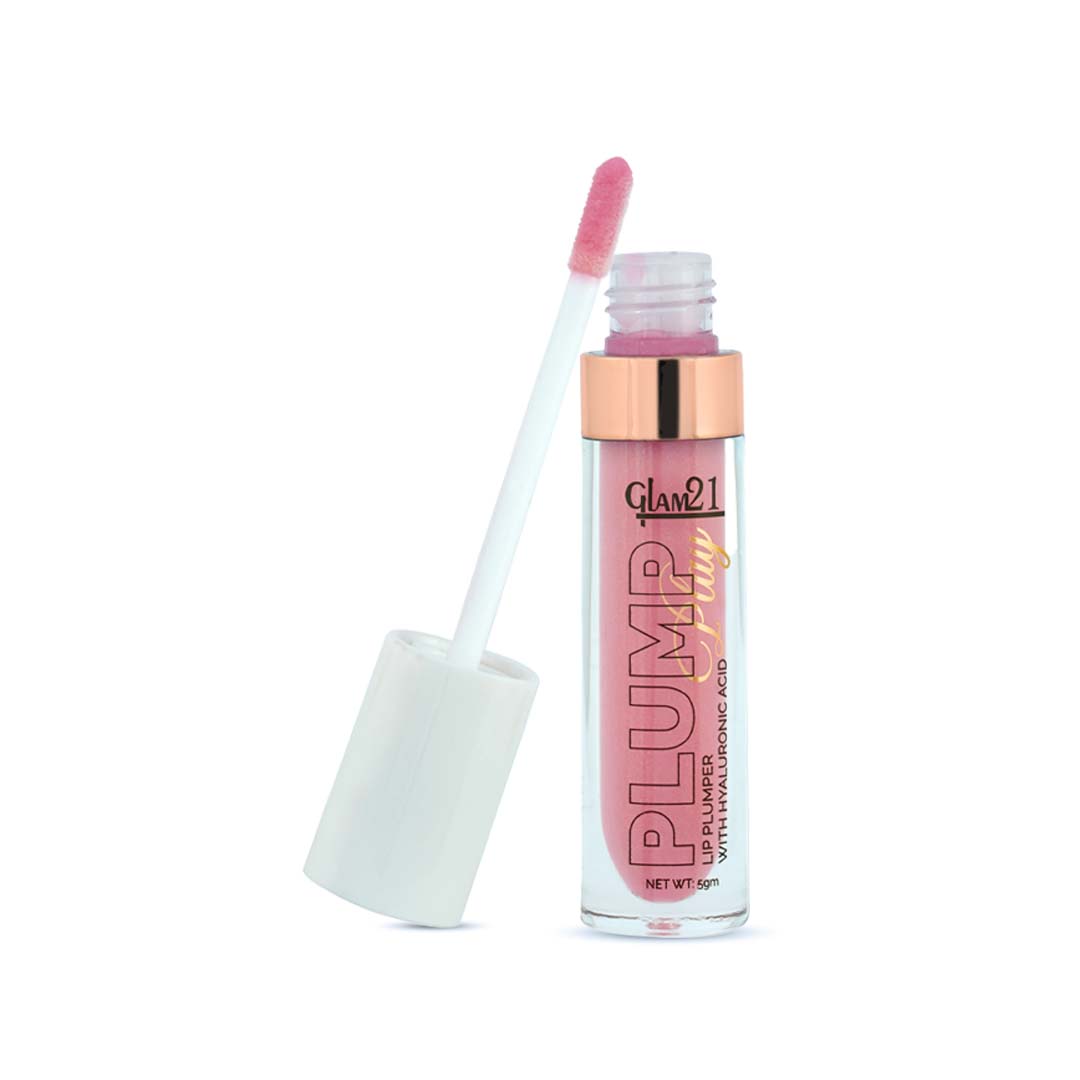 GLAM21 Plump Play Lip Plumper-Juicy Lips Fuller & Hydrated Moisturizing Crystal Shine, 5g (Pink Struck)