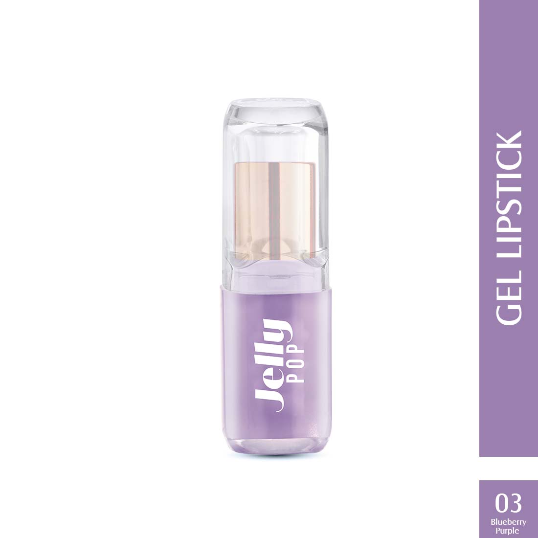 Glam21 Jelly Pop Color Change Fruity Gel Lipstick Soft Lips | Waterproof Glossy Finish, 3.5g (Blueberry Purple)
