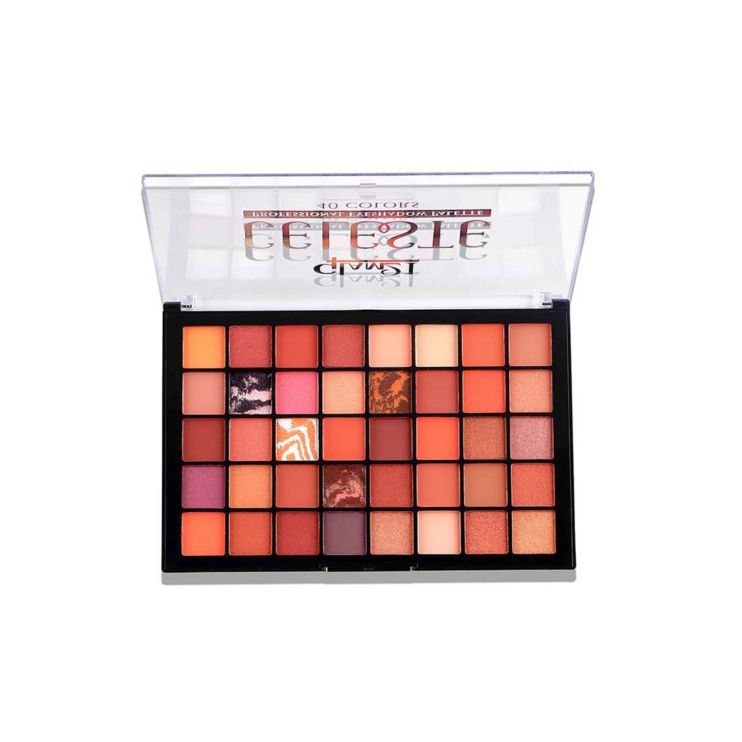Glam21 Celeste Professional Eyeshadow Palette in 40 Shades | Highly Pigmented Formula 50 g (Heavenly-01)
