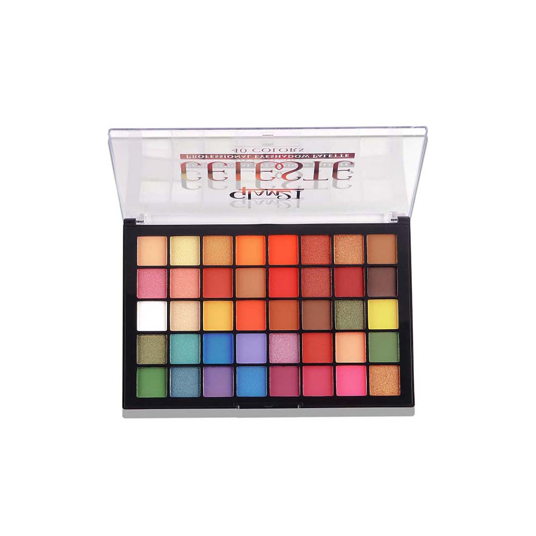 Glam21 Celeste Professional Eyeshadow Palette in 40 Shades | Highly Pigmented Formula 50 g (Blissful-02)