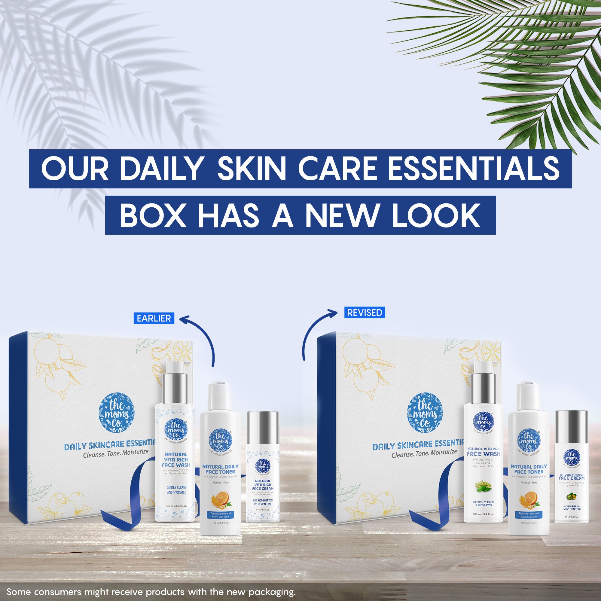 The Moms Co Daily Skincare Essentials Box l All Skin Types l Vitamin C & Hyaluronic Acid