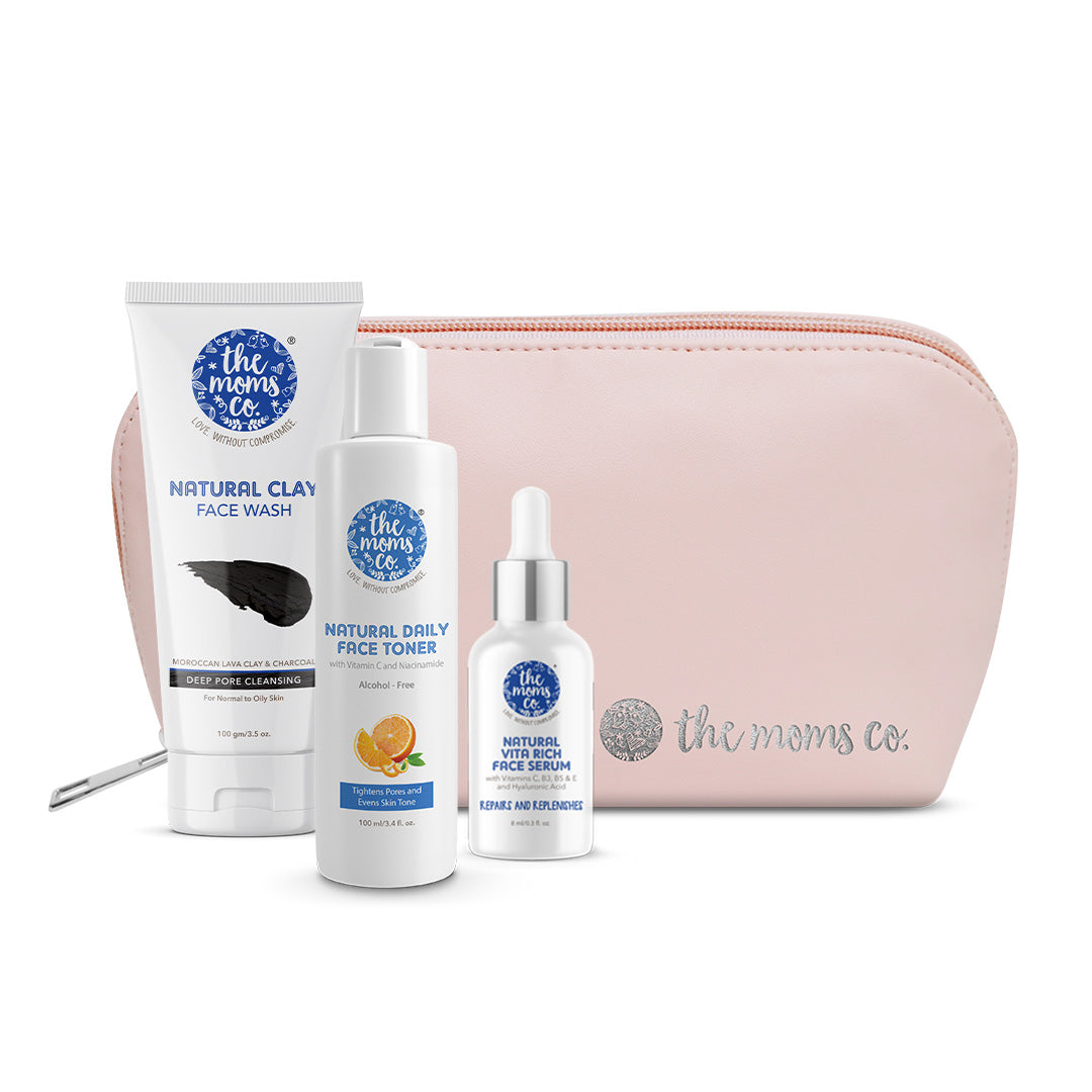 The Moms Co. Summer Must-Haves Kit For Oil Free look I Hydrated and Radiant Skin and Natural Skin Radiance