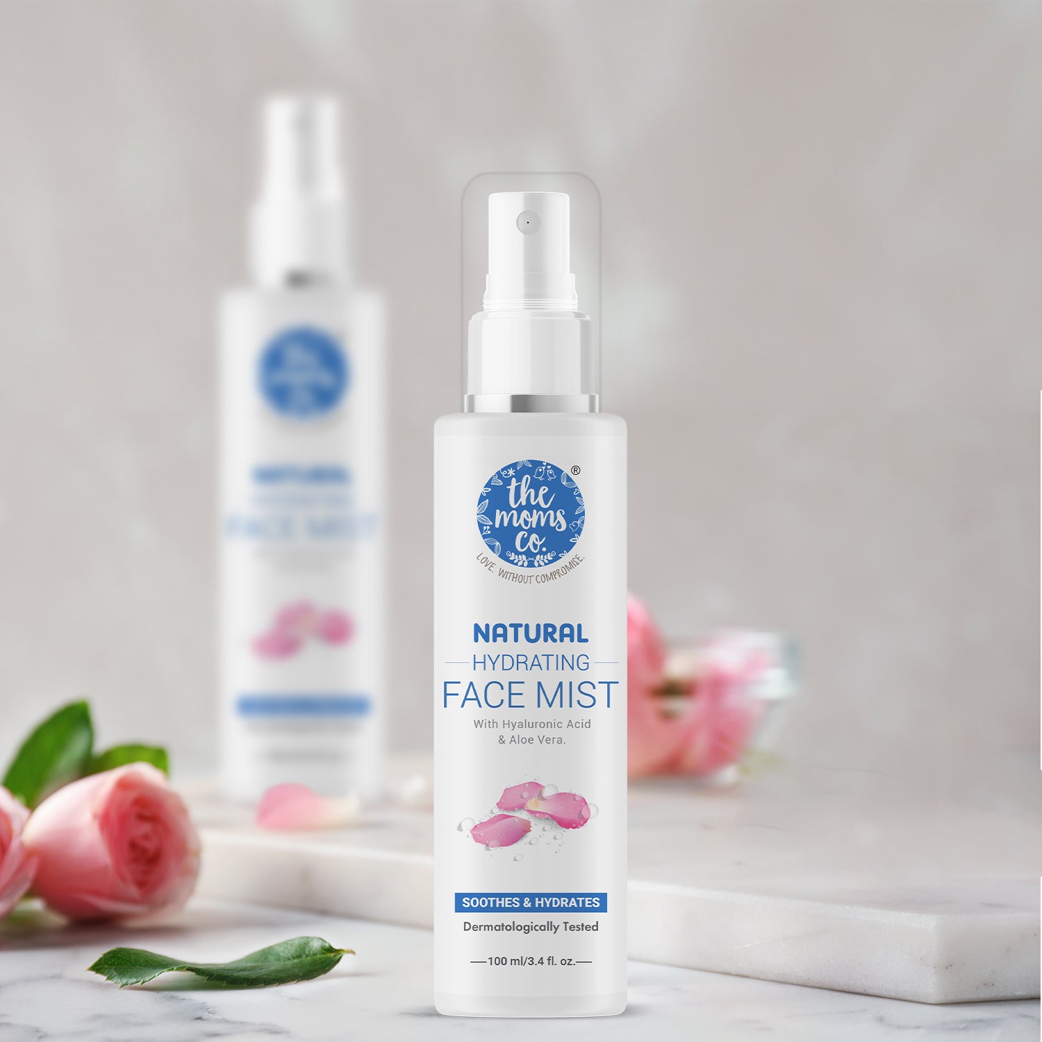 The Moms Co. Natural Hydrating Face Mist| With Hyaluronic acid for Instant Hydration & Moisturization| Face Mist Spray 100 ml