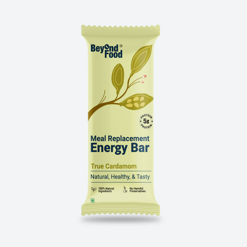 Beyond Food Meal Replacement Energy Bars - True Cardamom | Pack of 6 | 6x50g