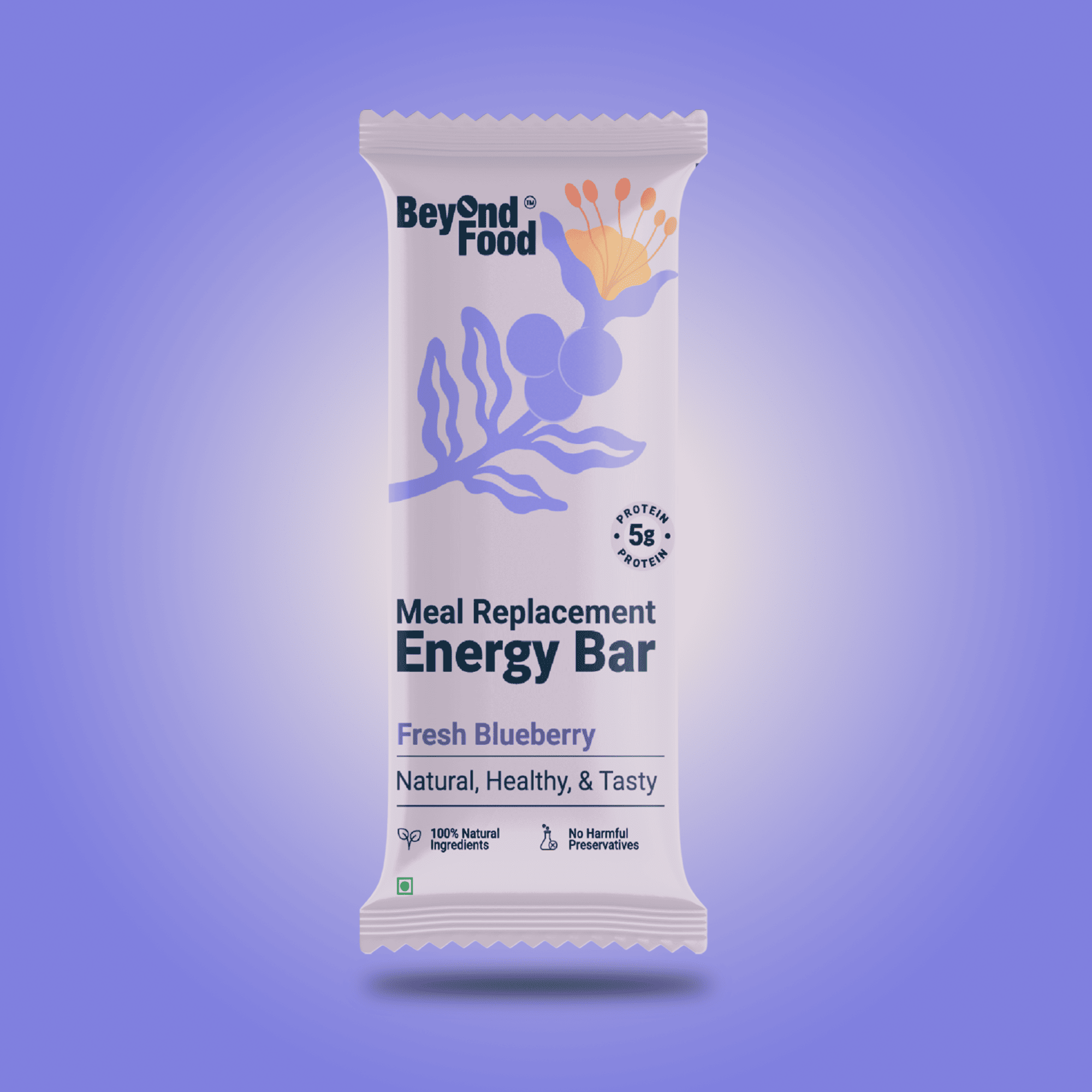 Beyond Food Meal Replacement Energy Bars - Fresh Blueberry | Pack of 6 | 6x50g