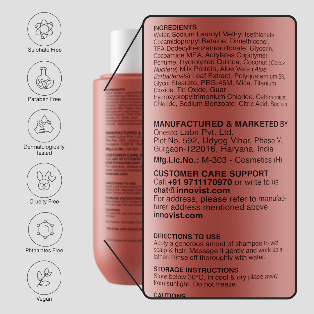 Bare Anatomy Expert Color Protect Shampoo to Colored Hair for Color Retention, 250 ml