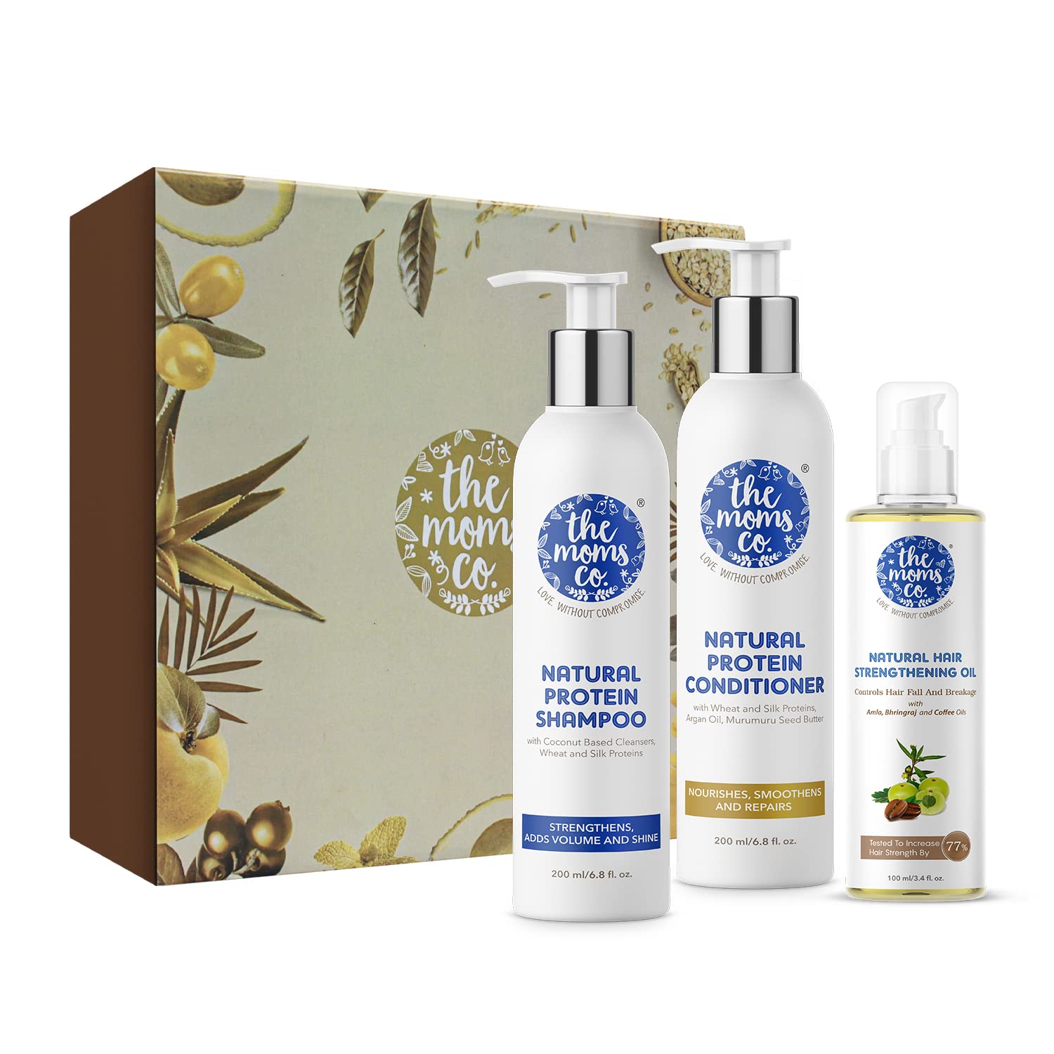The Moms Co Anti-Hair fall complete care kit - For Healthy & Strong Hair with Amla, Bhringraj & Coffee Oils