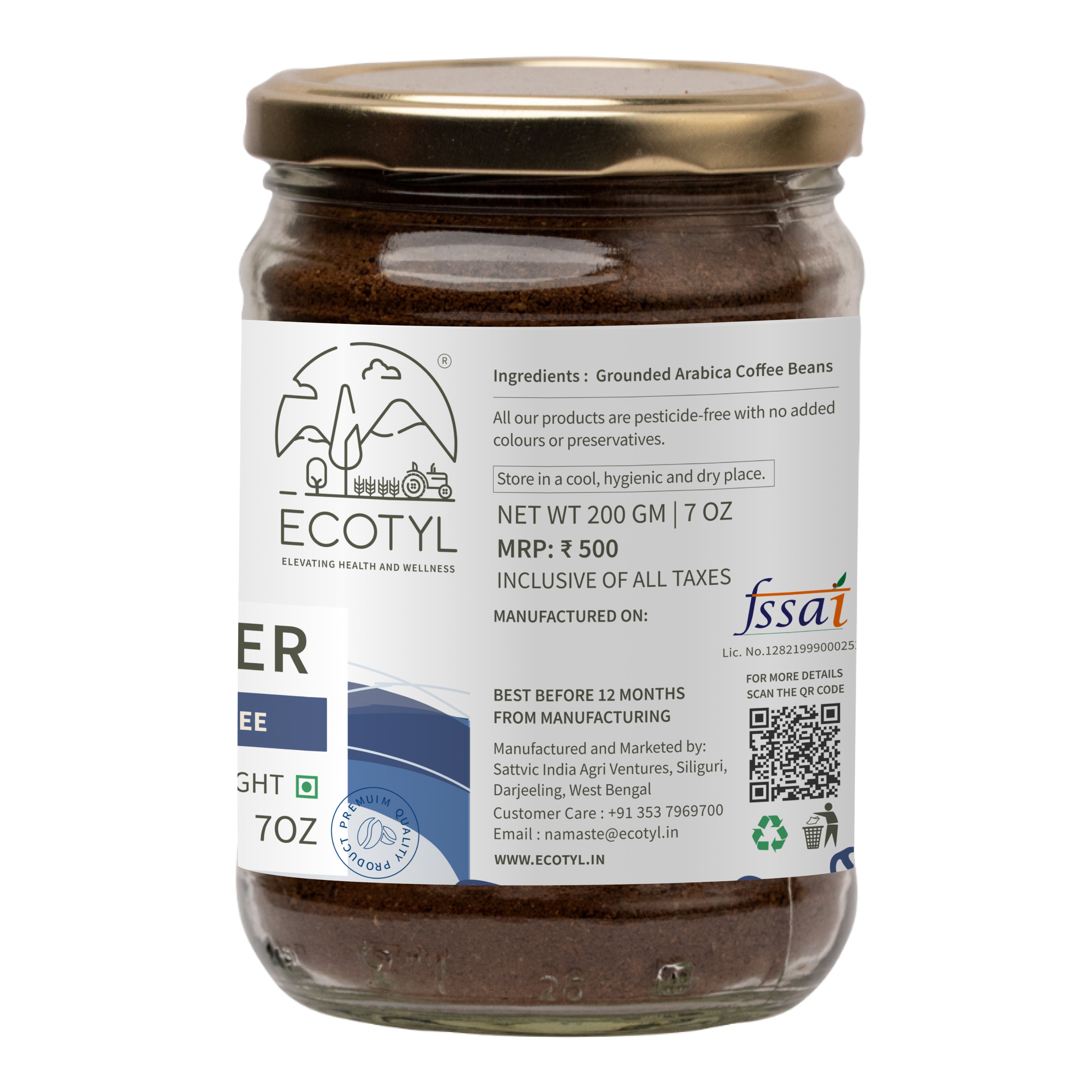 Ecotyl Coffee Powder | 100% Arabica | Medium Roast