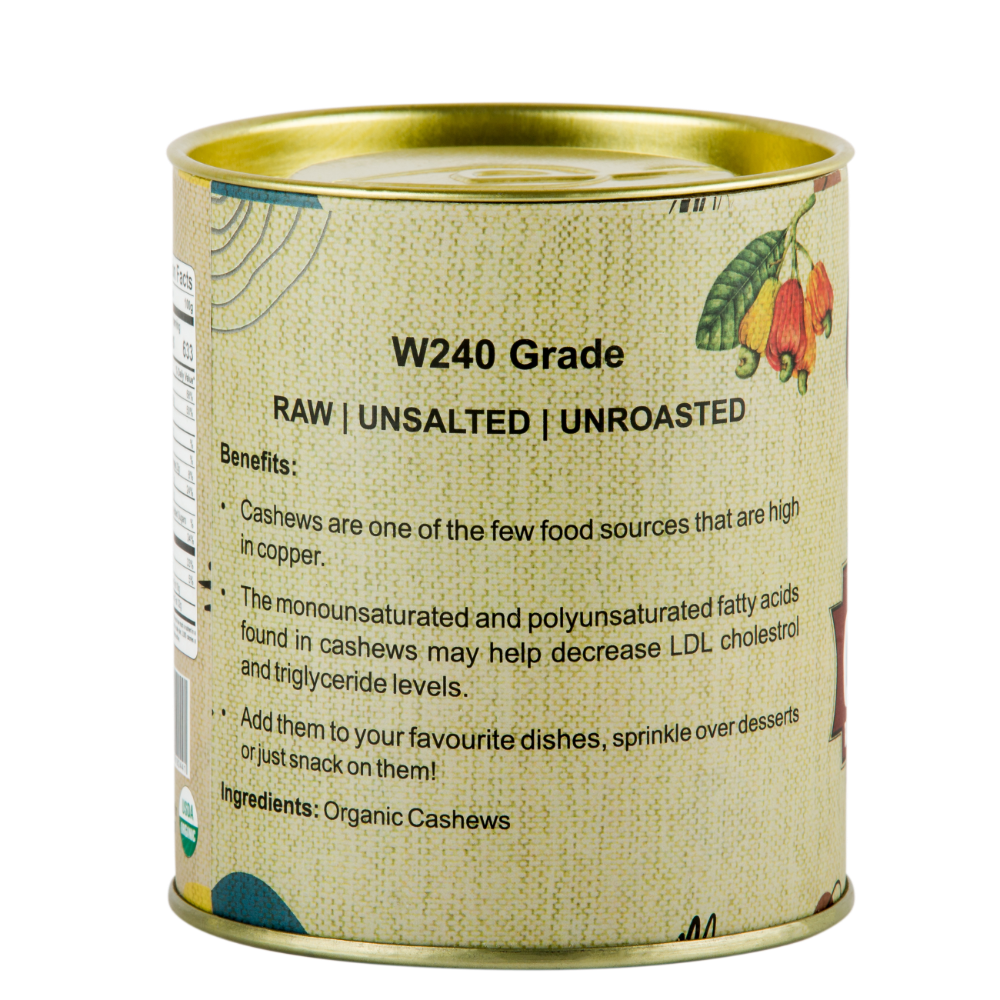 Praakritik Organic Whole Cashew W240 | 200g