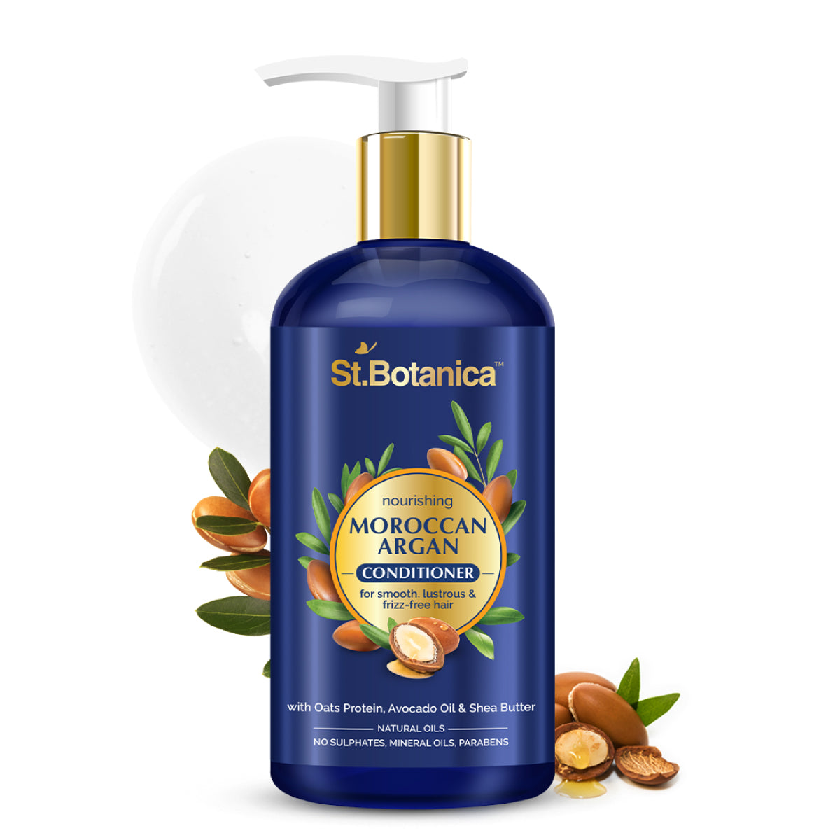 St.Botanica Moroccan Argan Hair Conditioner - With Organic Argan Oil & Vitamin E (No Sulphate, Paraben) 300ml