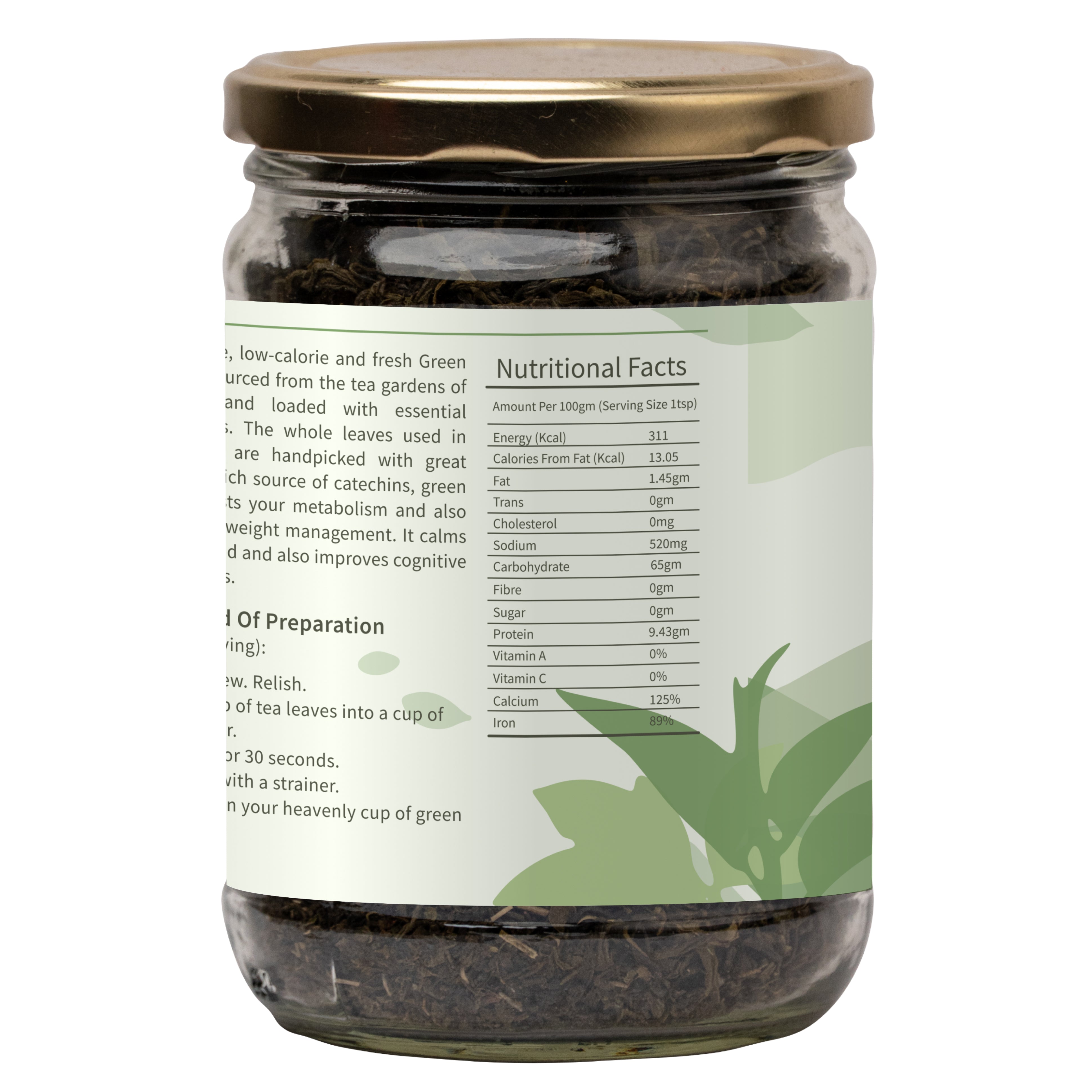 Ecotyl Green Tea Leaves | Natural | Handpicked | 180g