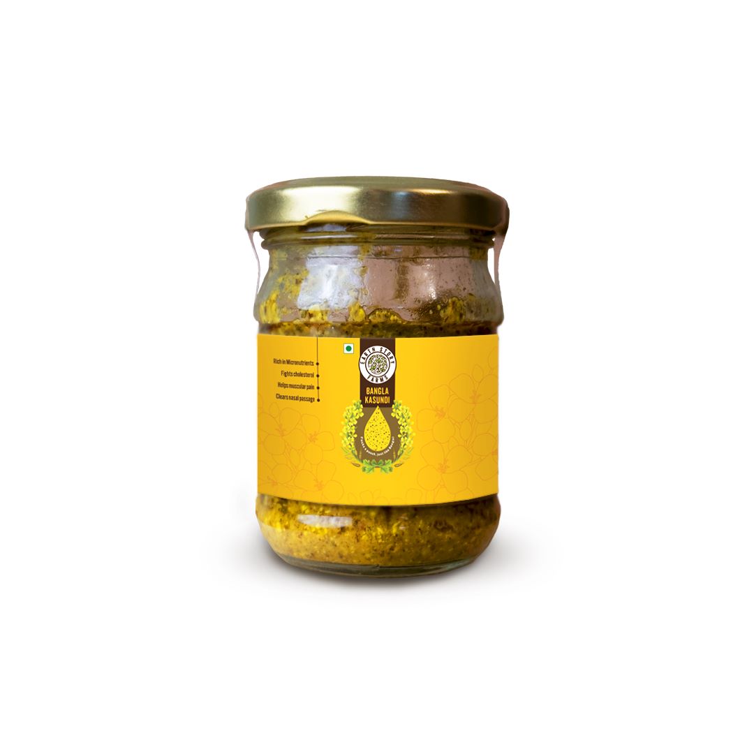 Earth Story Farms Desi kasundi | Bengali Mustard Sauce | No preservative | 200 g