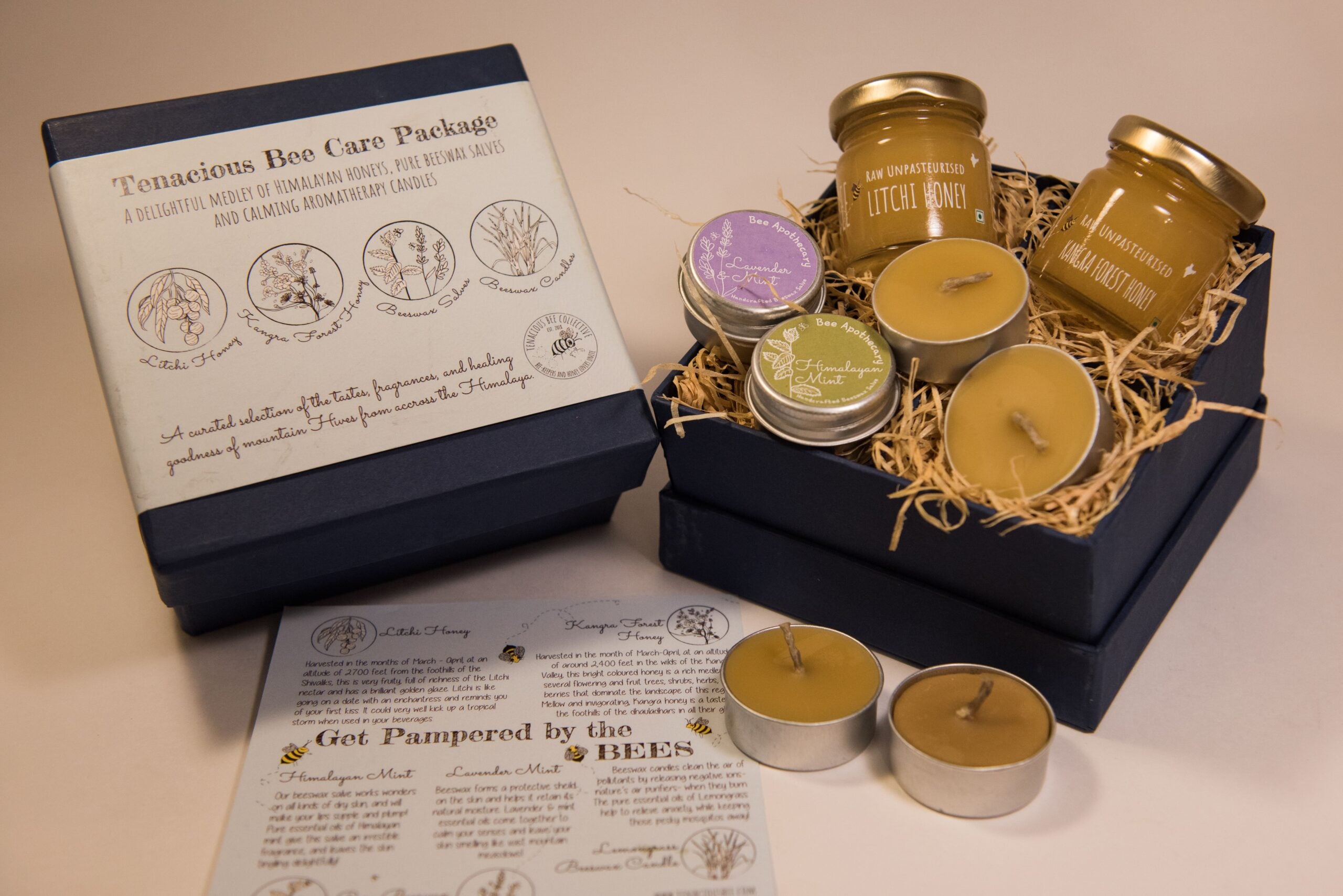 Tenacious Bee Care Package | Himalayan honey, Beeswax Salves, Candles