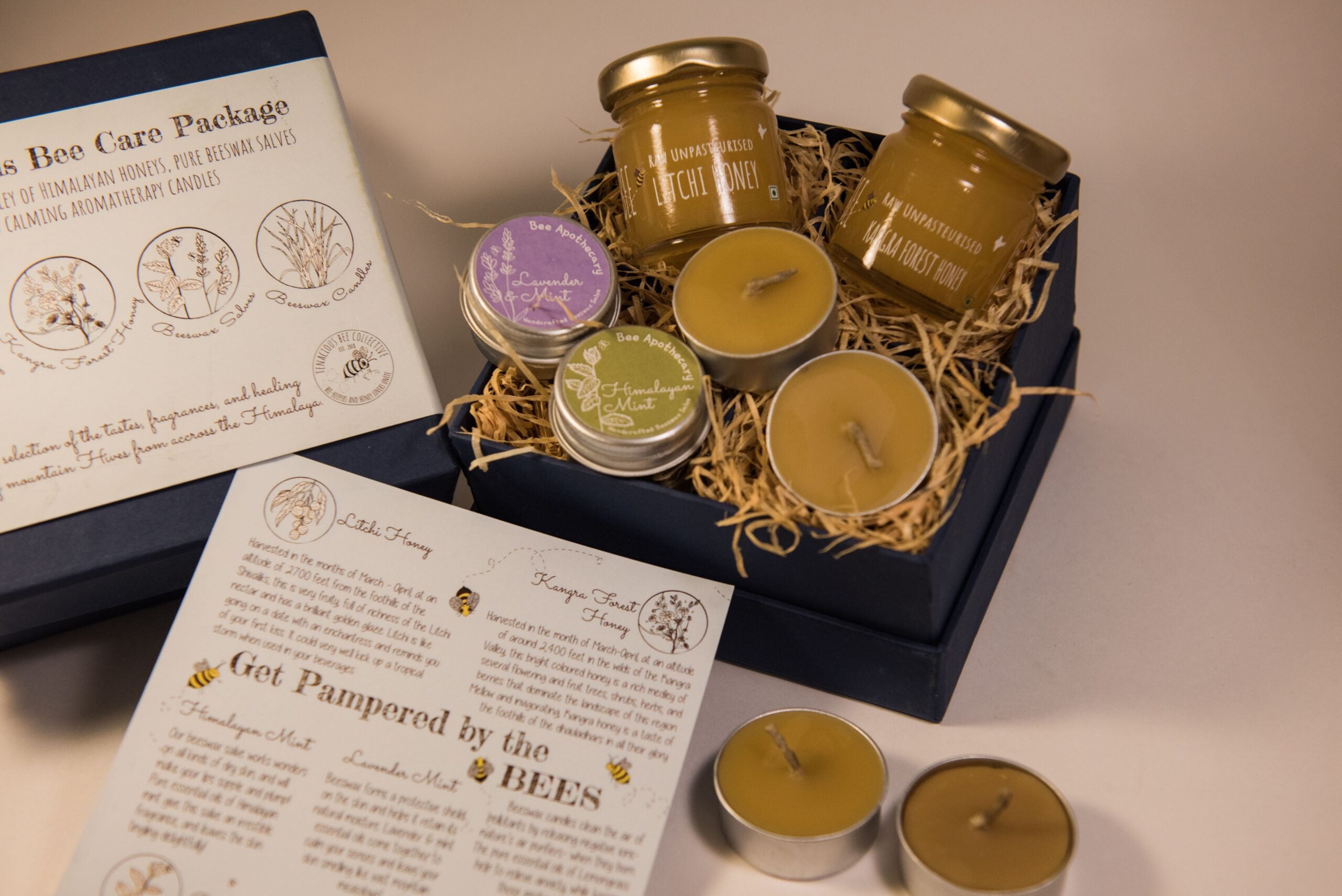 Tenacious Bee Care Package | Himalayan honey, Beeswax Salves, Candles