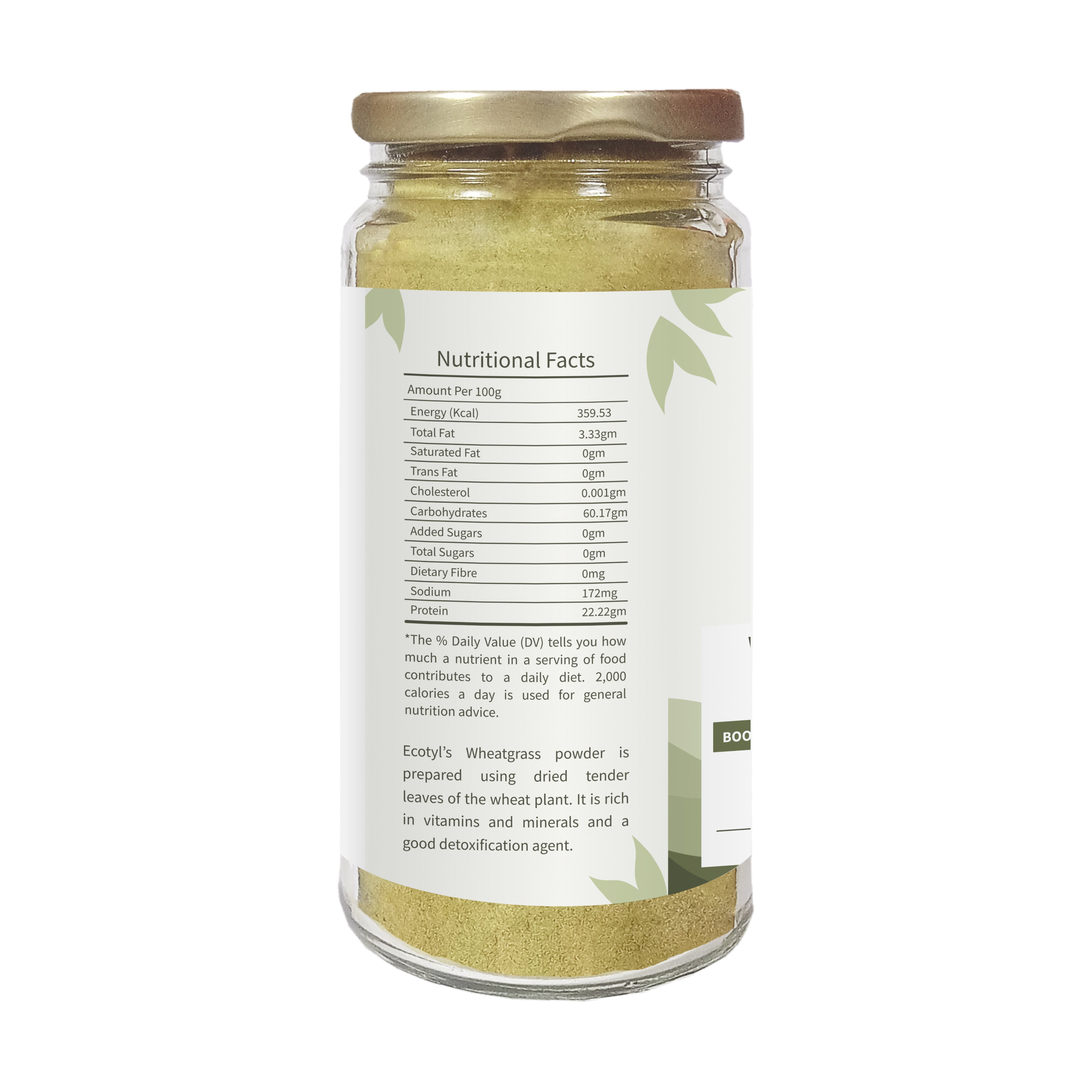 Ecotyl Wheatgrass Powder | Superfood for Immunity & Detox | 100g