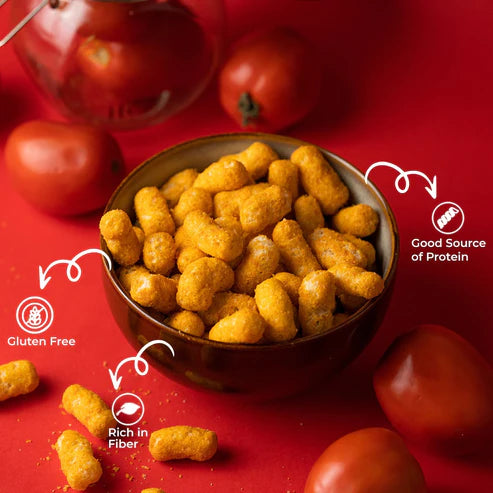 Snackible Chickpea Puffs | Tangy Tomato | Pack of 4 | 35gm each