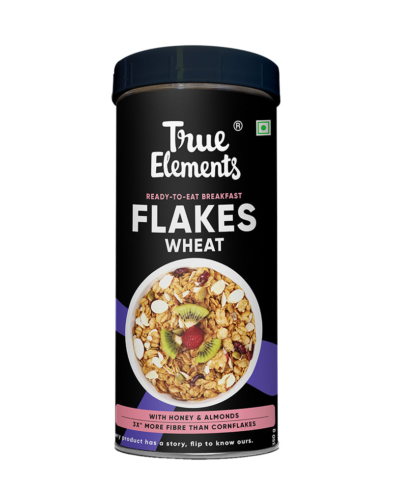 True Elements Wheat flakes Honey and Almonds