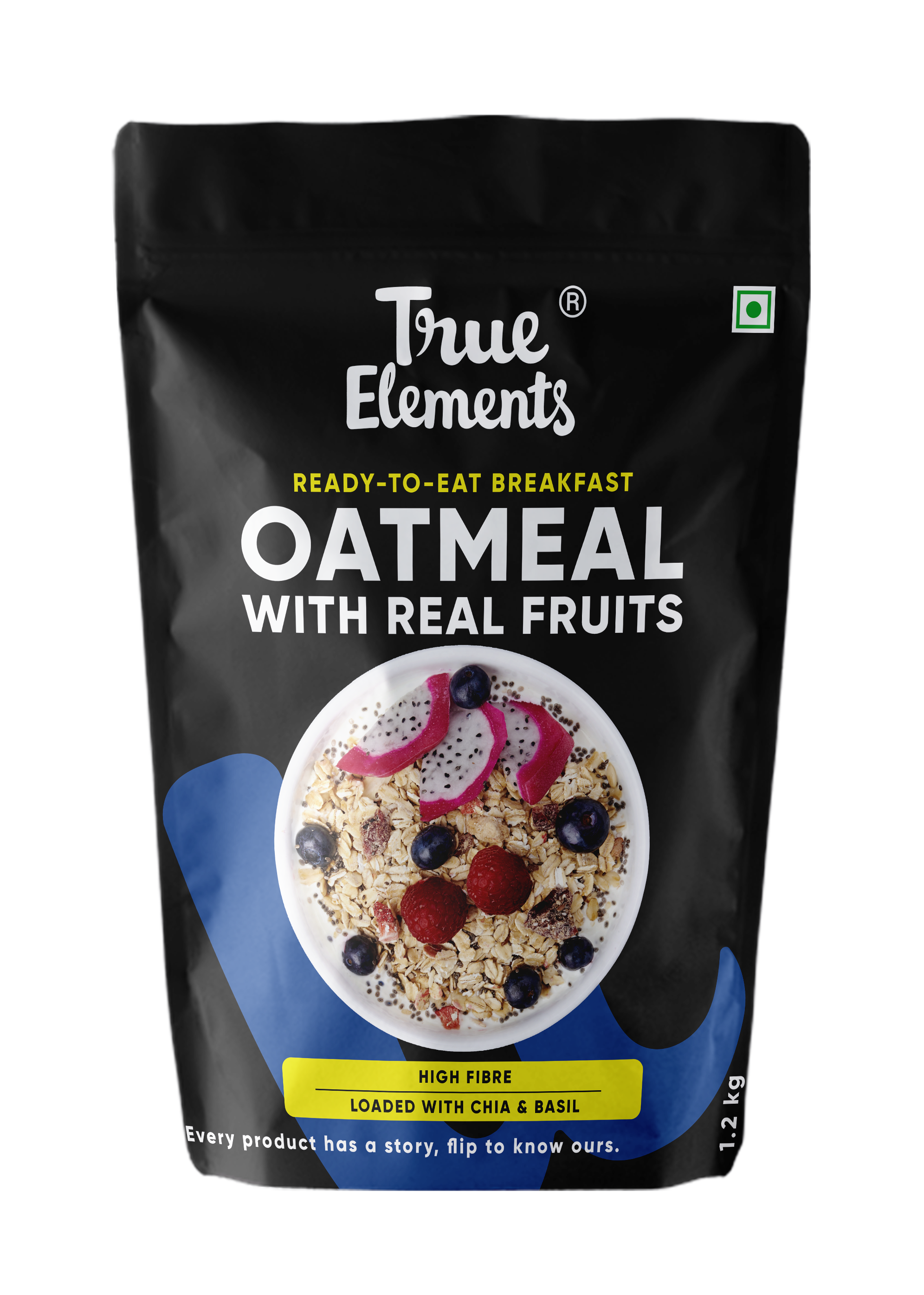 True Elements Whole Oatmeal with Chia and whole Fruits