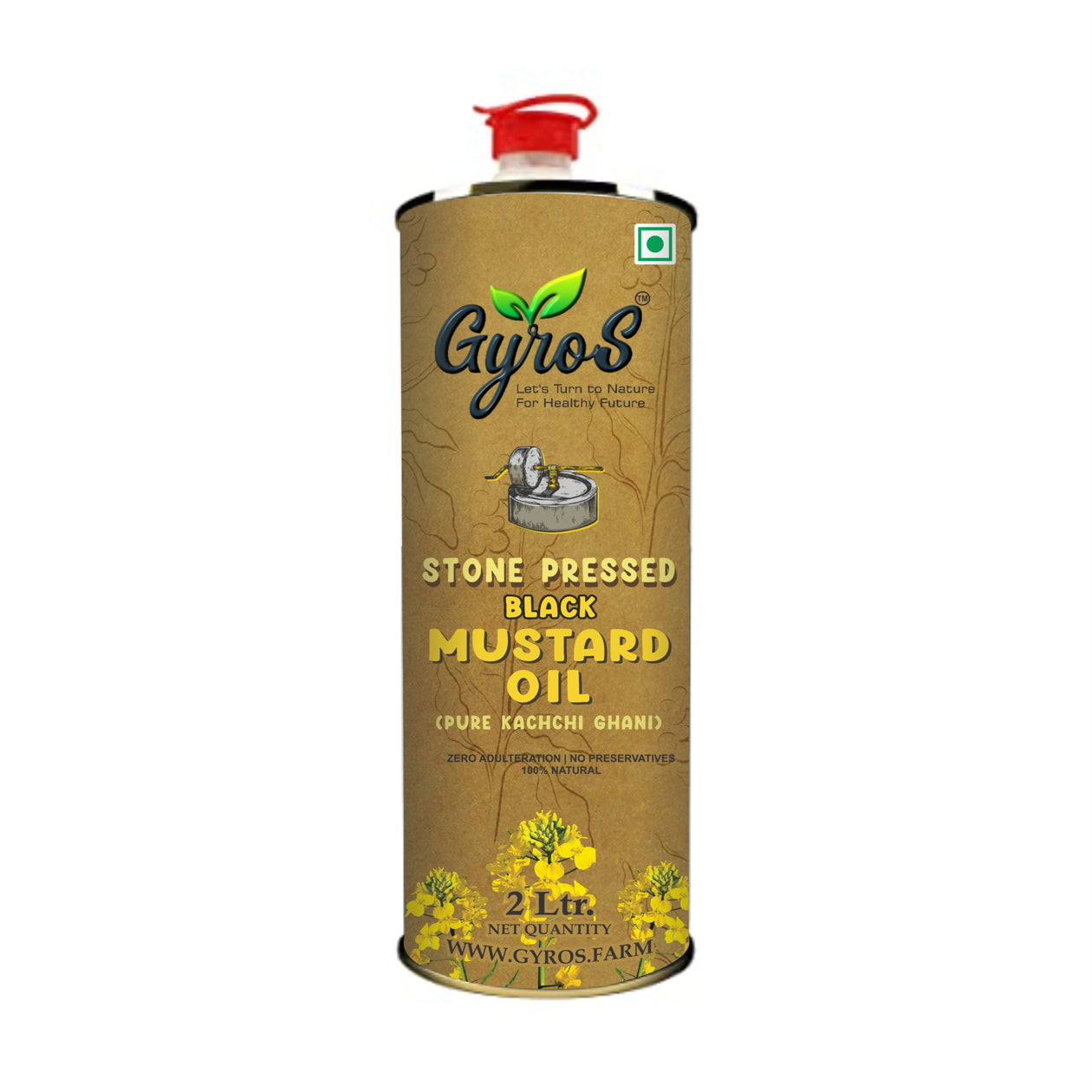 Gyros farm | Stone Cold Wood Pressed | Black Mustard Oil | Kacchi Ghani/Kolhu