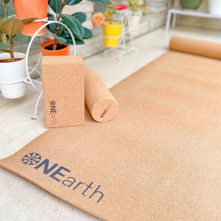 ONEarth Cork Yoga Mat  (Rubber Amalgamated)