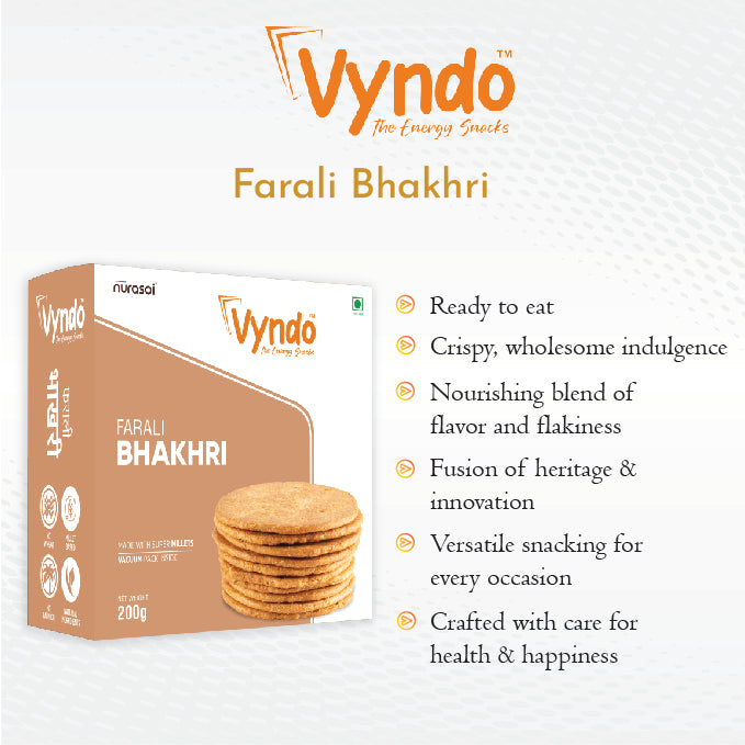 Vyndo | Farali Bhakhri | Pack of 3 | 600gm