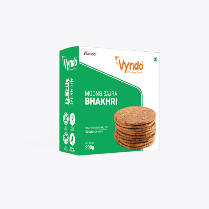 Vyndo | Moong Bajra Bhakhri | Pack of 3 | 600gm