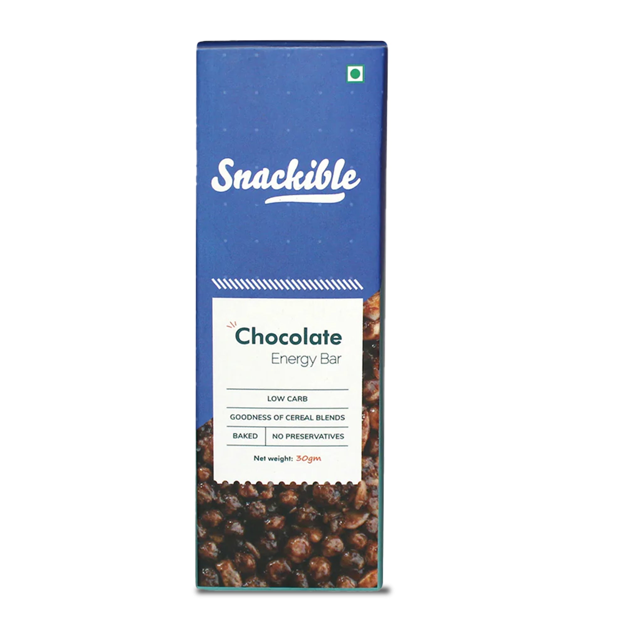 Snackible Chocolate Energy Bar - 30gm | Pack of 4