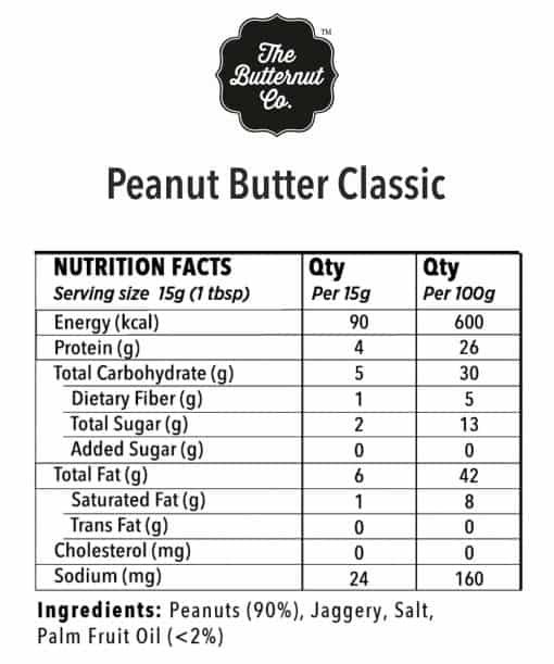 The Butternut Co. No Stir Peanut Butter Jaggery Classic Crunchy 1KG