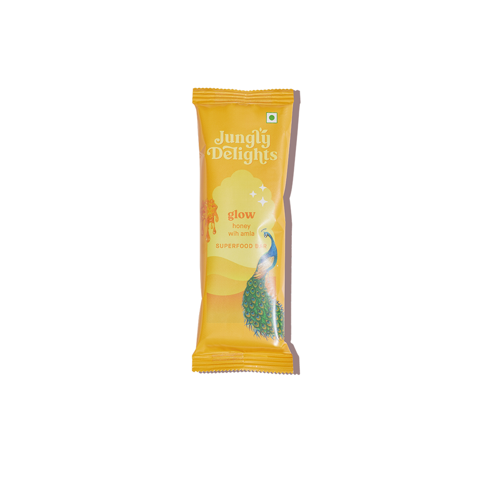 Jungly Delights Energy Bar | Honey with Amla |Glow Superfood | 5NX38g