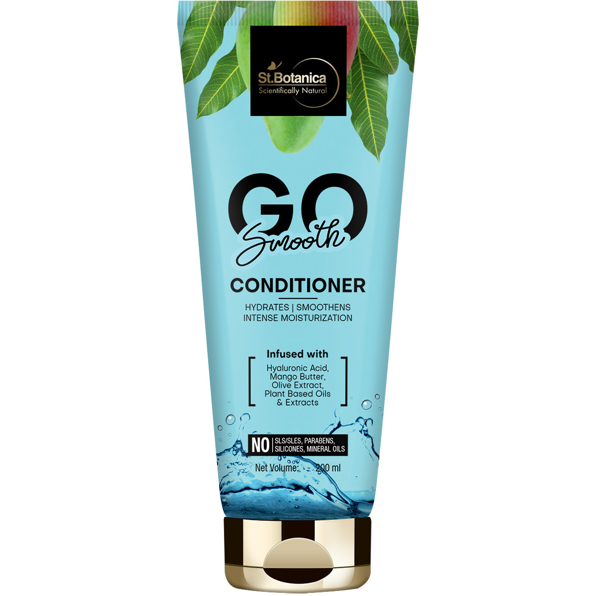St.Botanica Go Smooth Shampoo + Conditioner, 200ml Each, No SLS/Sulphate, Paraben, Silicones, Colors