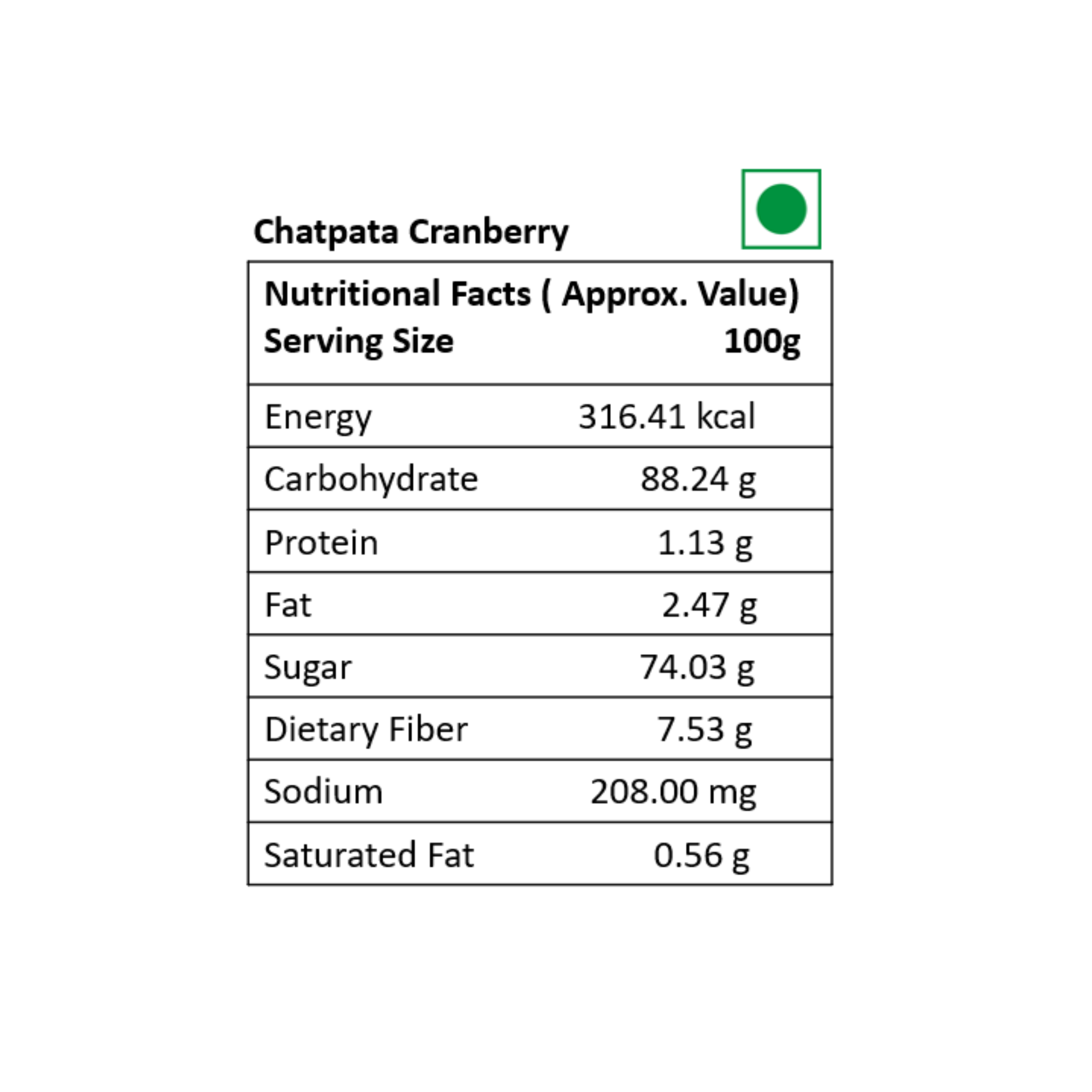 Carnival Chatpata Cranberry 200g