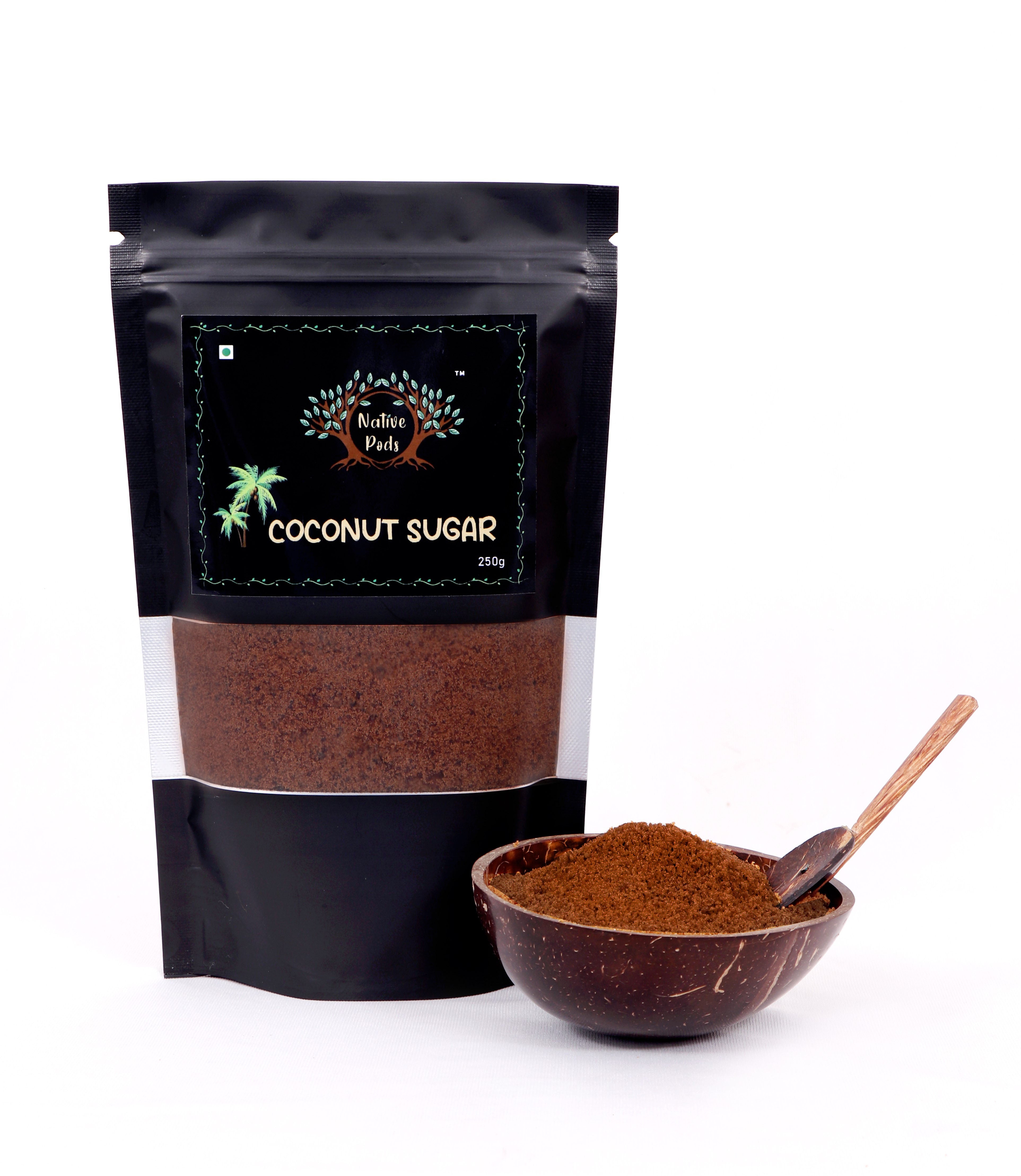Native Pods Coconut Sugar | Coconut Jaggery Powder | Natural Sweetener | Organic Sugar | 250g