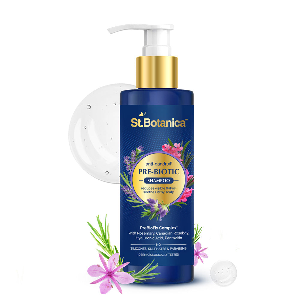 St.Botanica Anti-dandruff Pre-biotic Shampoo 200ml | Reduces Flakes, Soothes Itchy Scalp