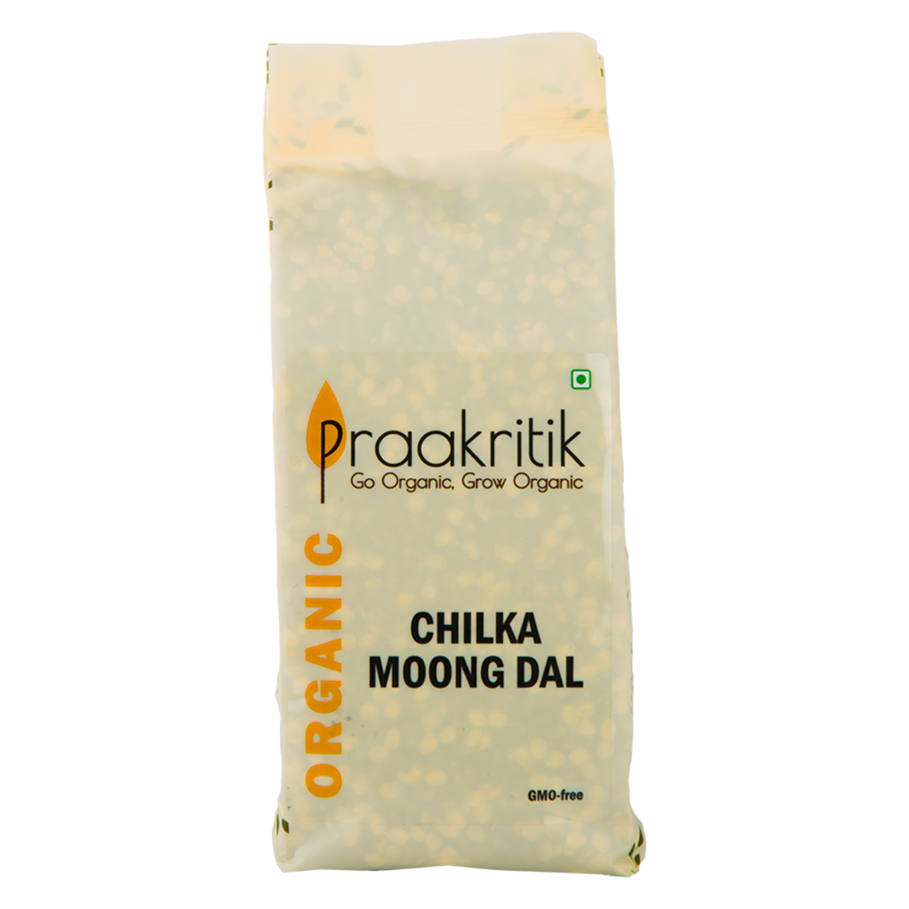 Praakritik Organic Chilka Hara Moong | 500g