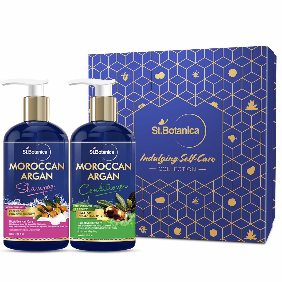 St.Botanica Moroccan Argan Hair Shampoo + Argan Hair Conditioner, 300ml