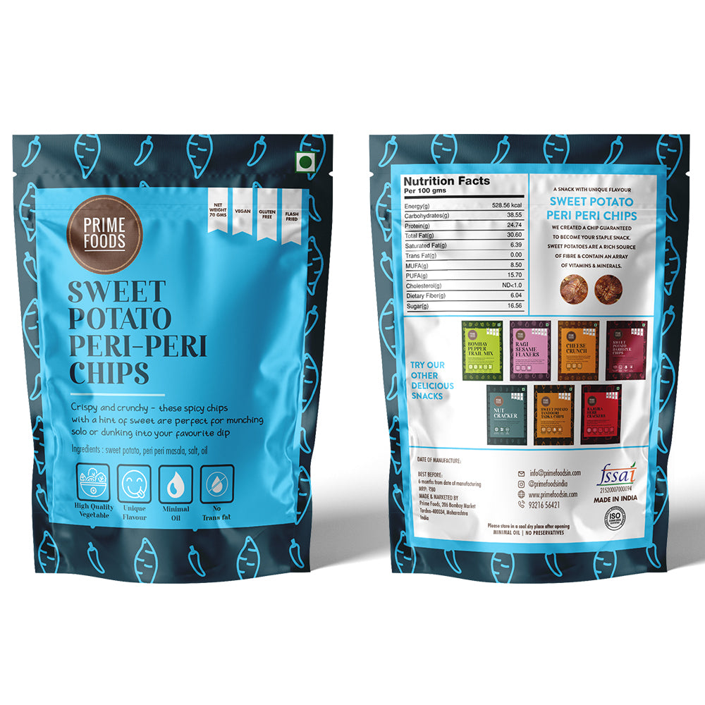 Prime Foods Sweet Potato Chips - Pack of 4