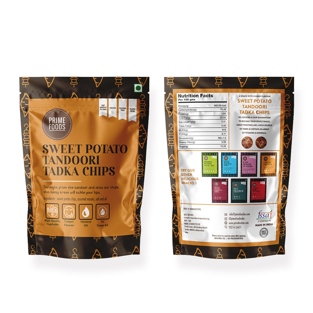 Prime Foods Sweet Potato Chips - Pack of 2