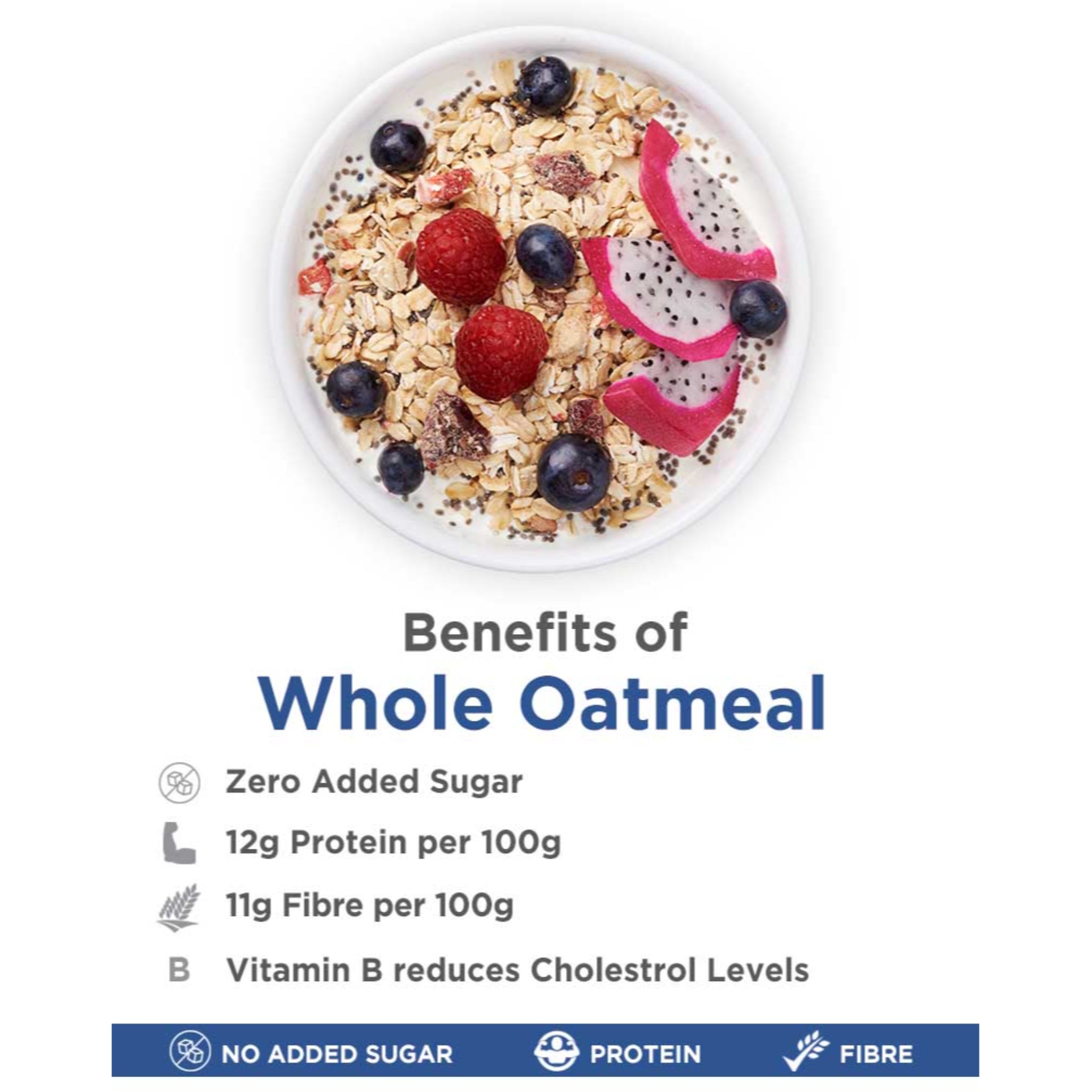 True Elements Whole Oatmeal with Chia and whole Fruits