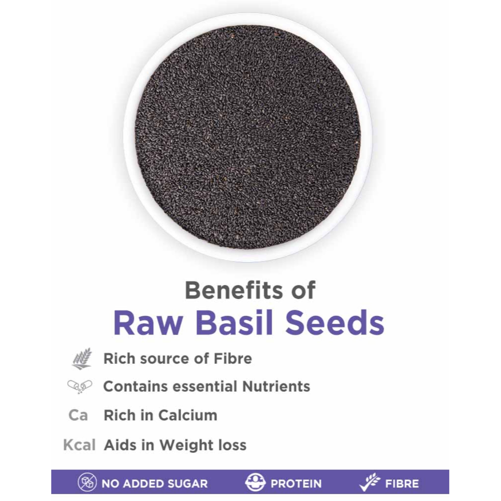 True Elements Basil seeds 250gm