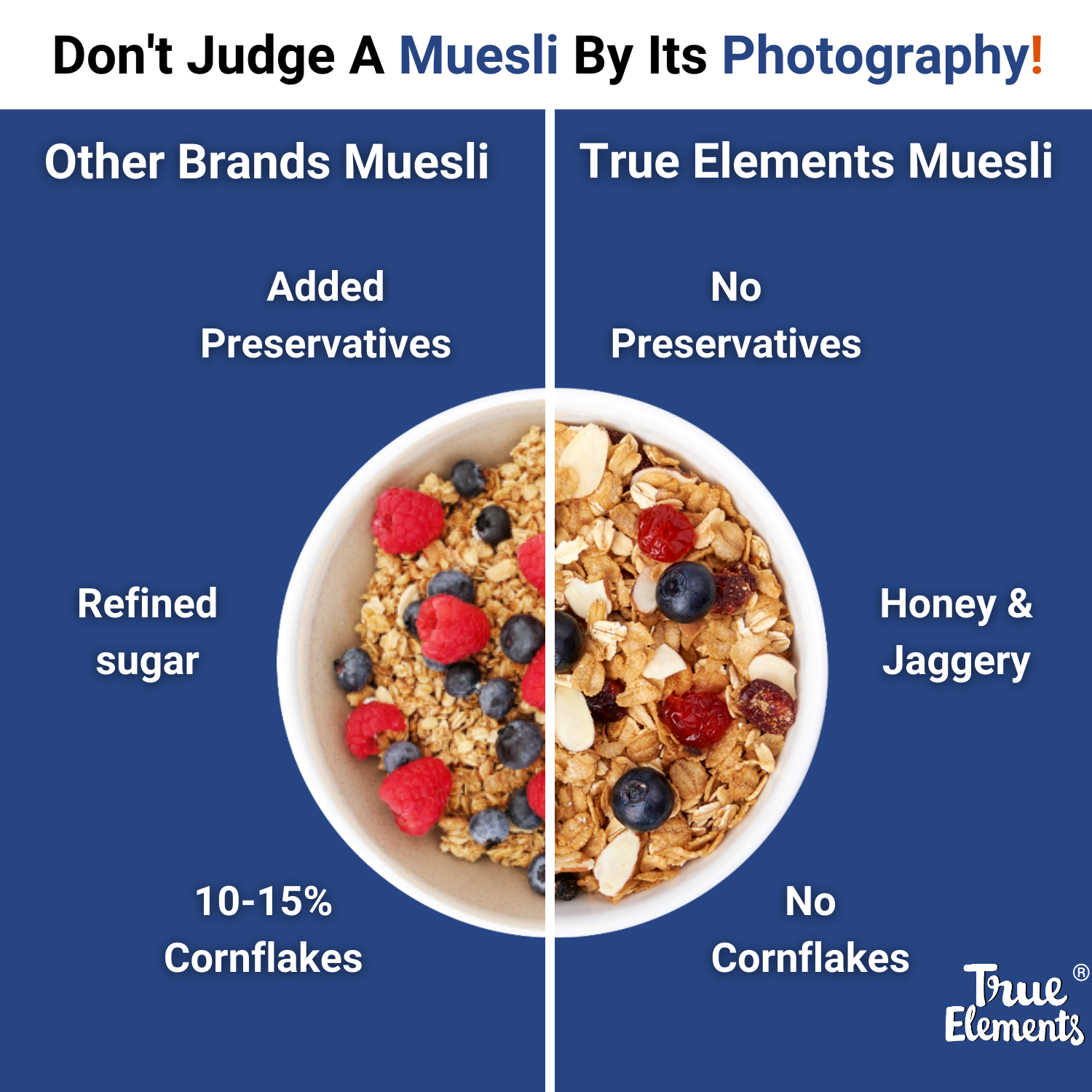 True Elements Cranberry And Blueberry Muesli
