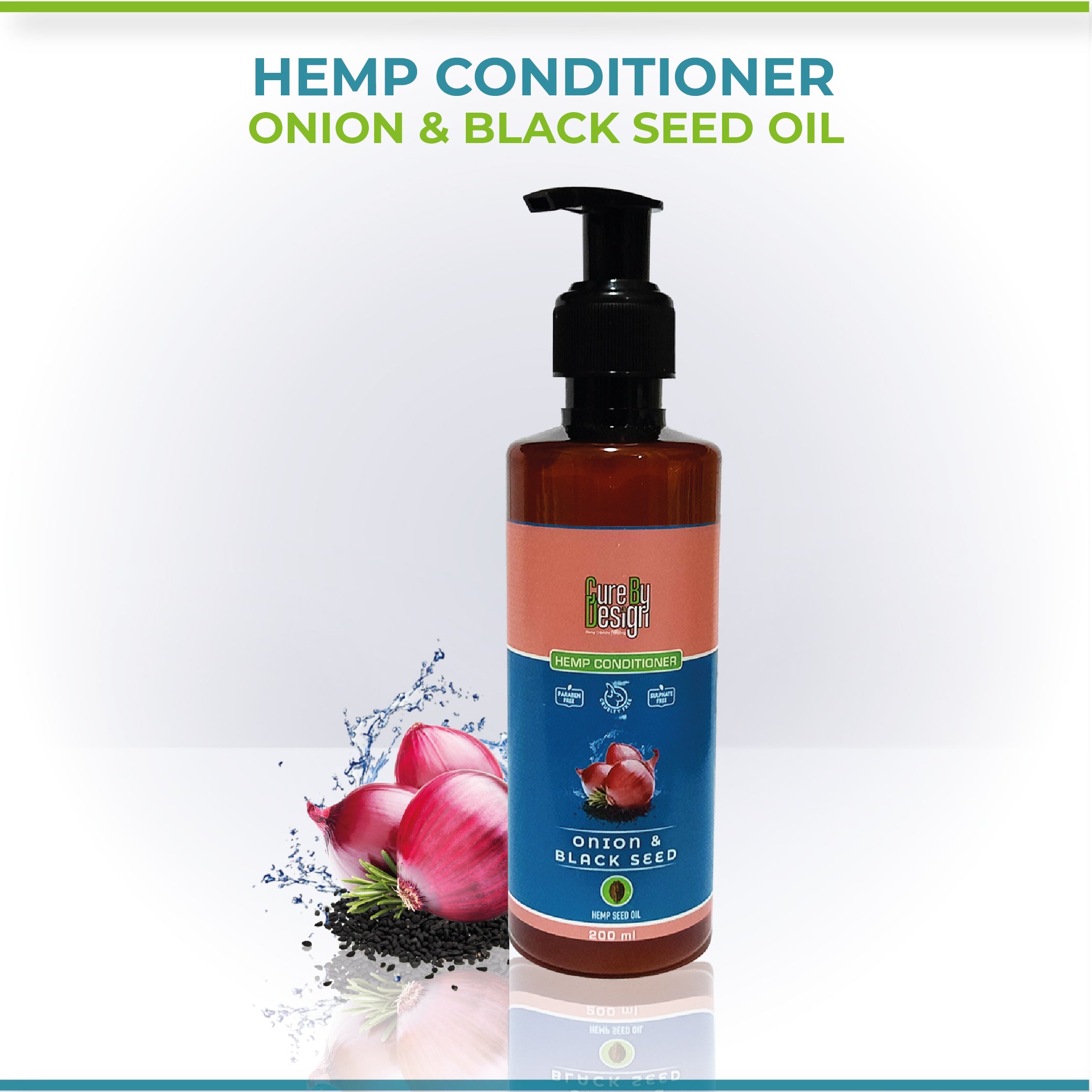 Cure By Design Hemp & Black Seed Oil & Onion Conditioner