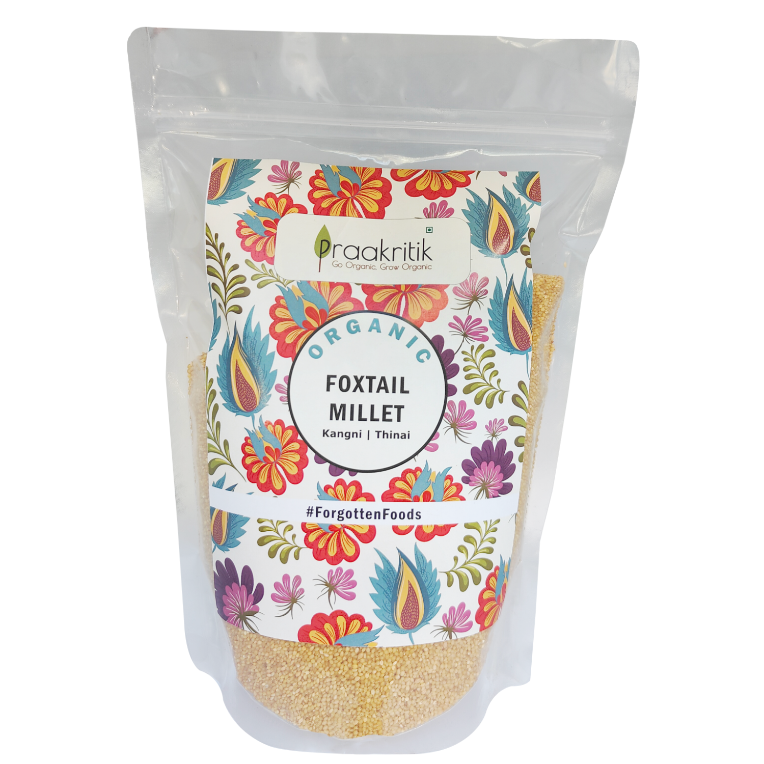 Praakritik Organic Foxtail Millets (Kangani) | High in Vit B12, Protein, Iron, Calcium | Maintains Blood Sugar | 1kg