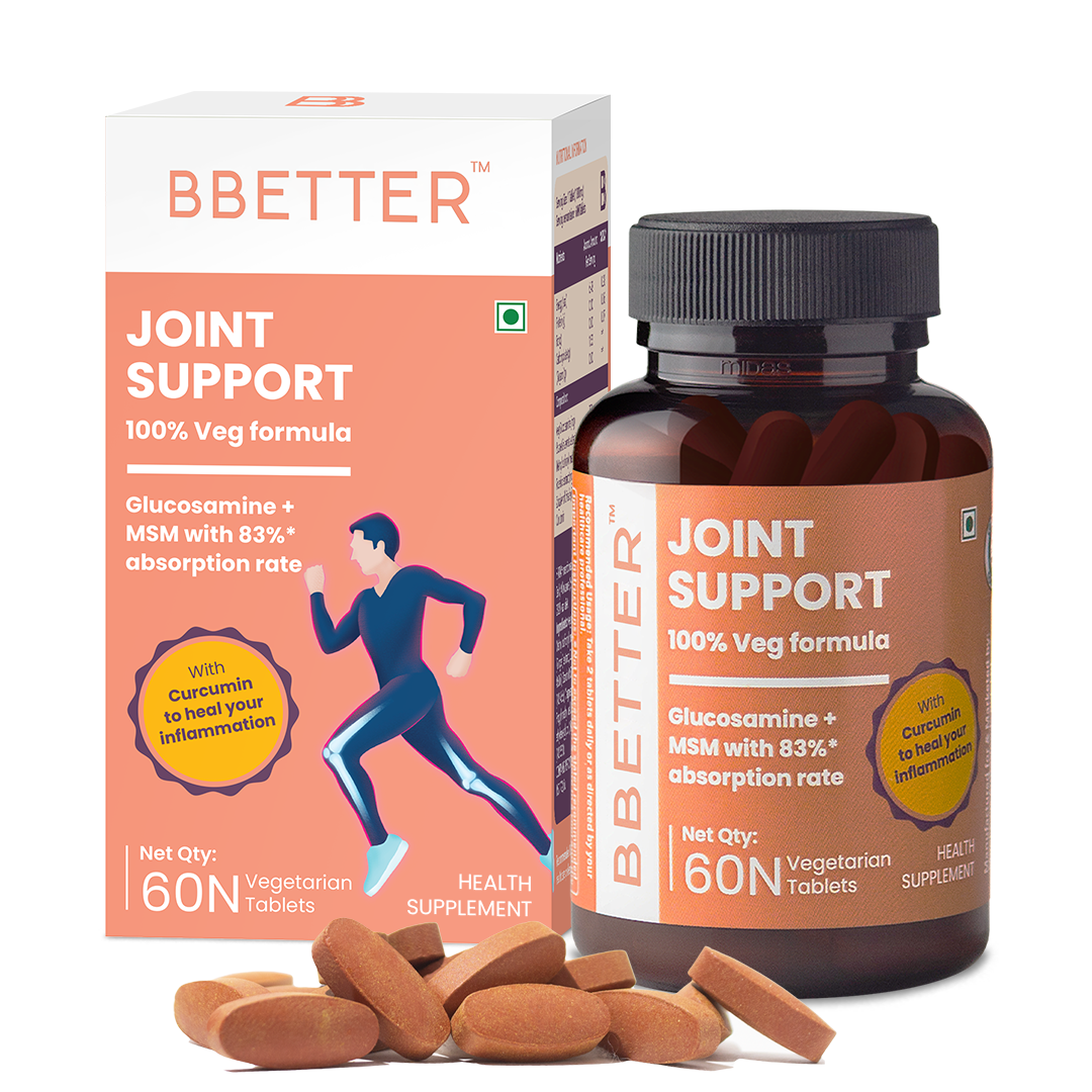 BBetter Joint Support Supplement I100% Veg I 60 Tablets