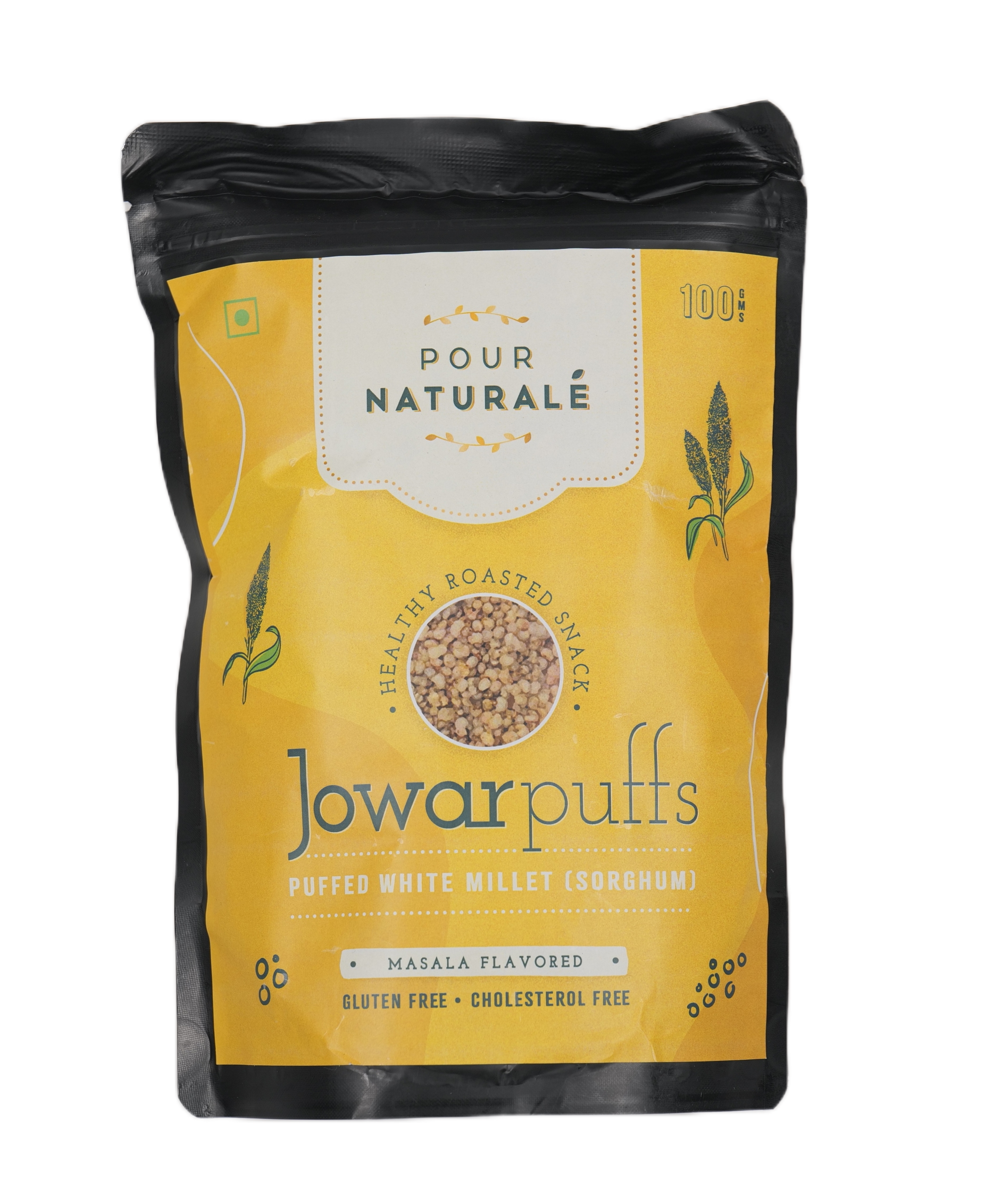 Pour Naturale Jowar Puffs: Pack of 4 x 100gm